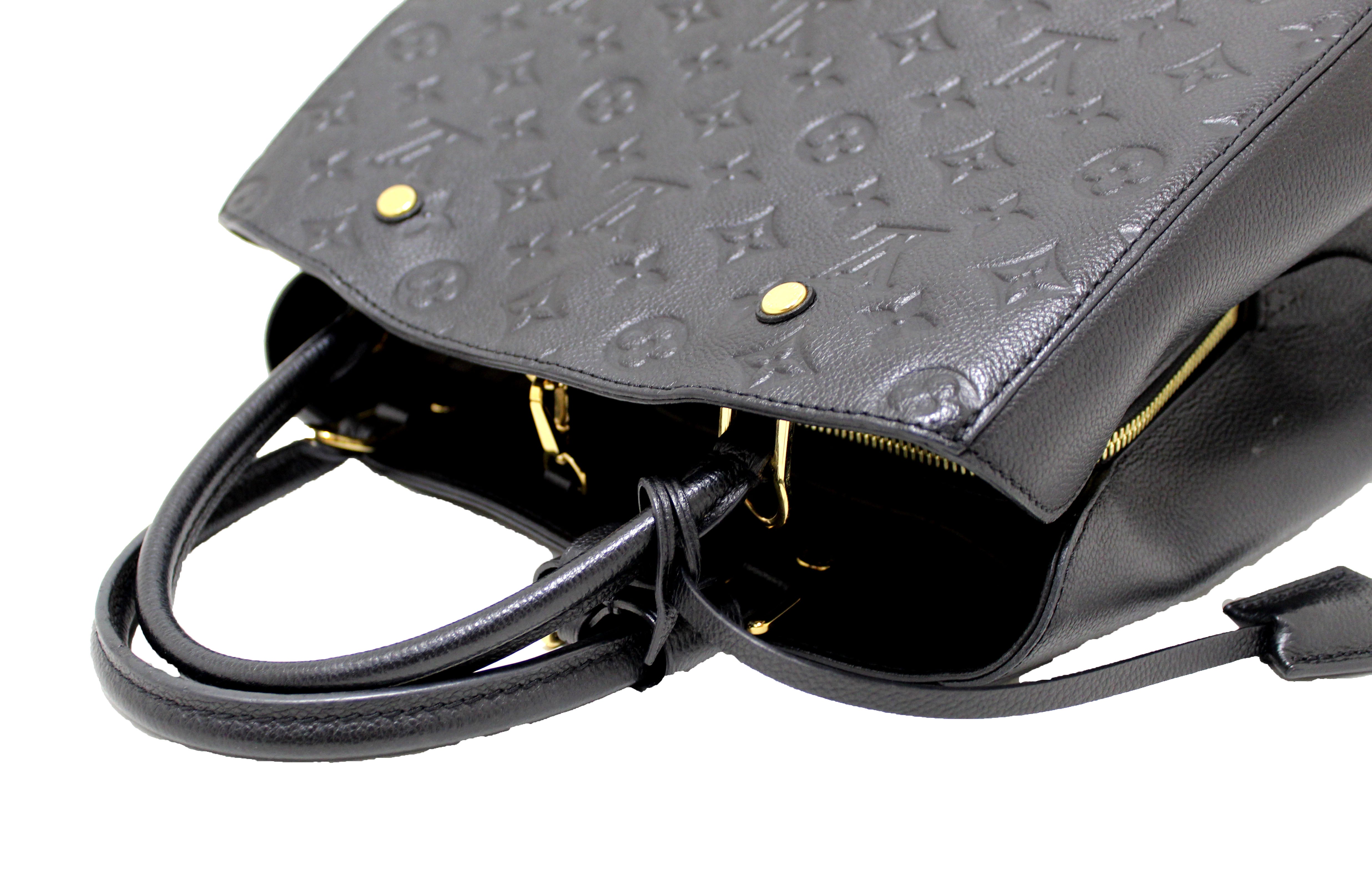 LV Montaigne GM Black Monogram Empreinte Leather Bag