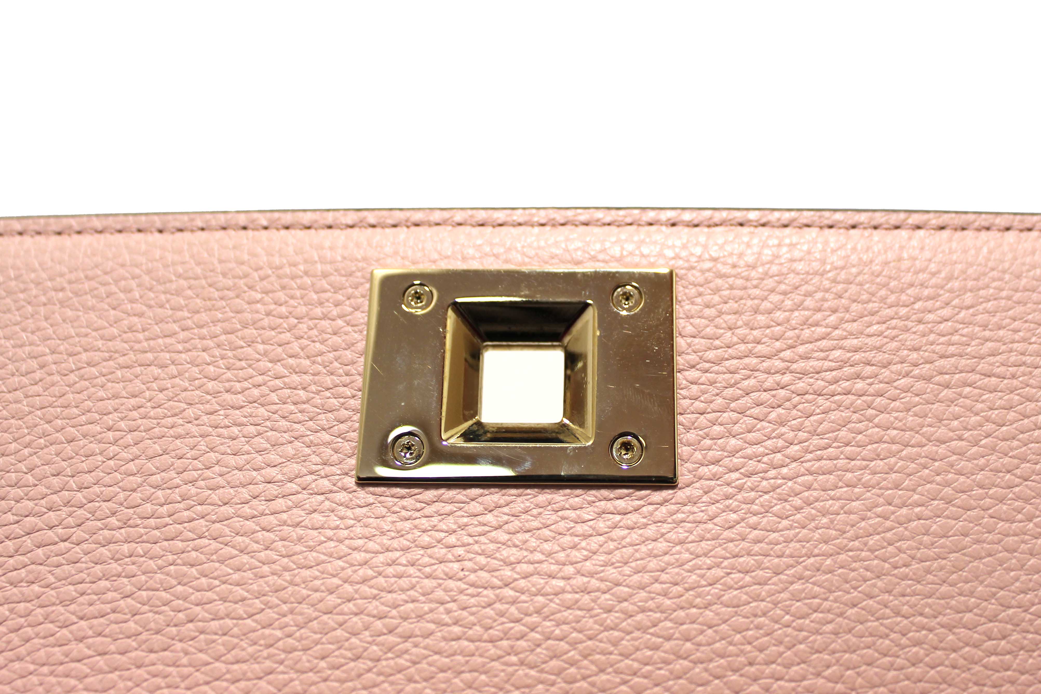 Authentic Salvatore Ferragamo Pink Leather Crossbody Bag