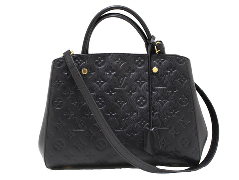Authentic Louis Vuitton Black Monogram Empreinte Leather George mm Bag