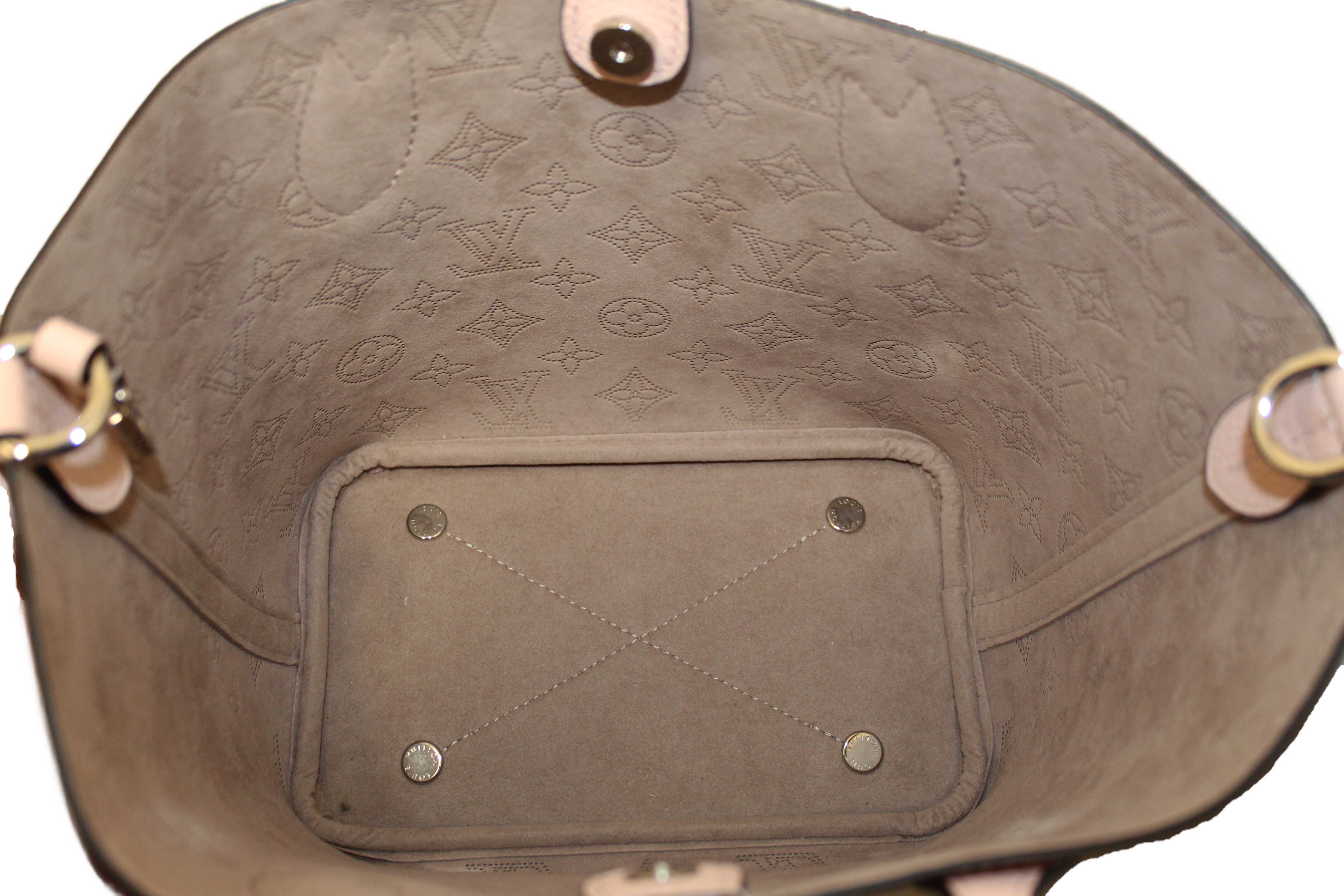 Authentic Louis Vuitton Pink Jasmin Mahina Perforated Calfskin Leather Blossom PM Handbag