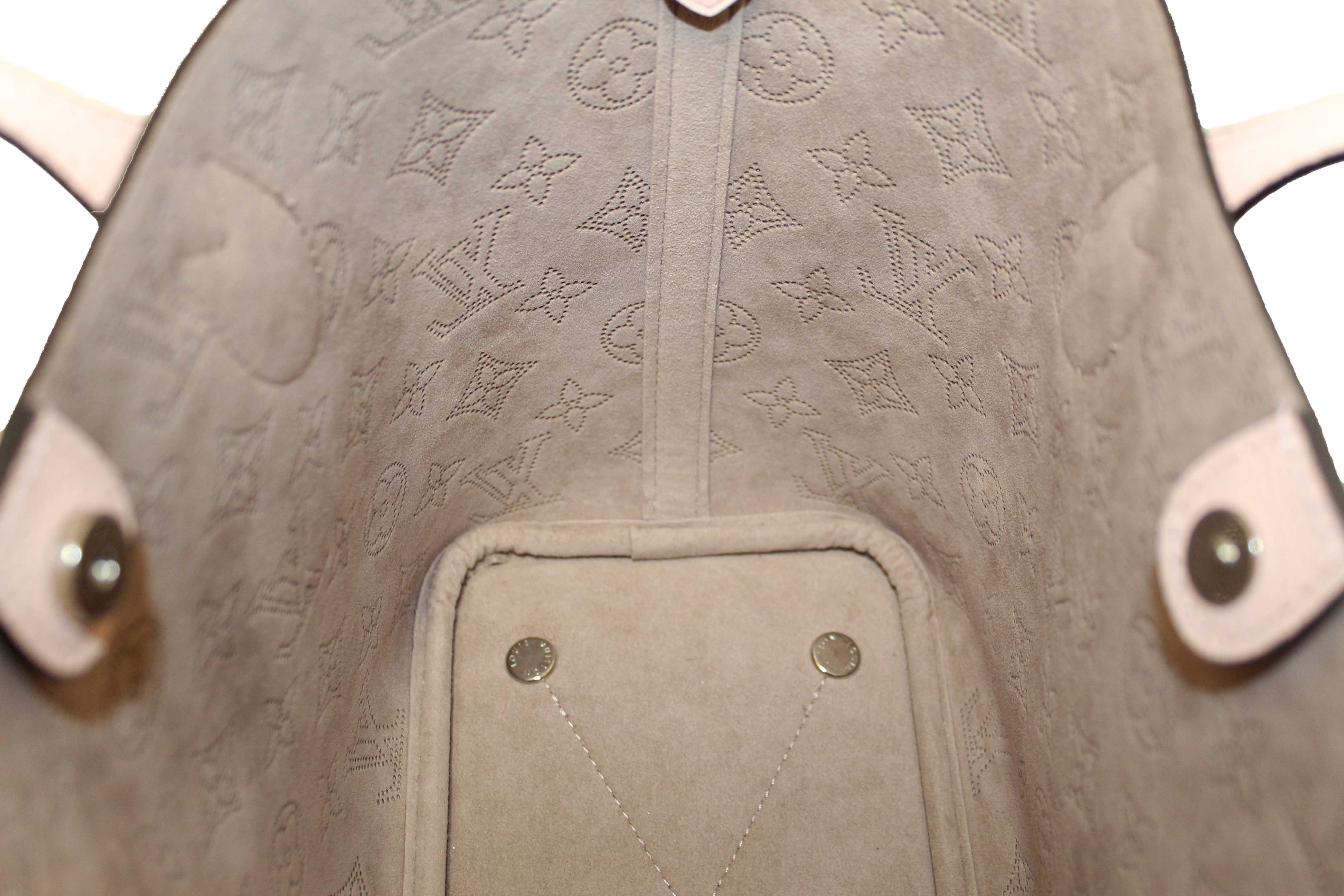 Authentic Louis Vuitton Pink Jasmin Mahina Perforated Calfskin Leather Blossom PM Handbag