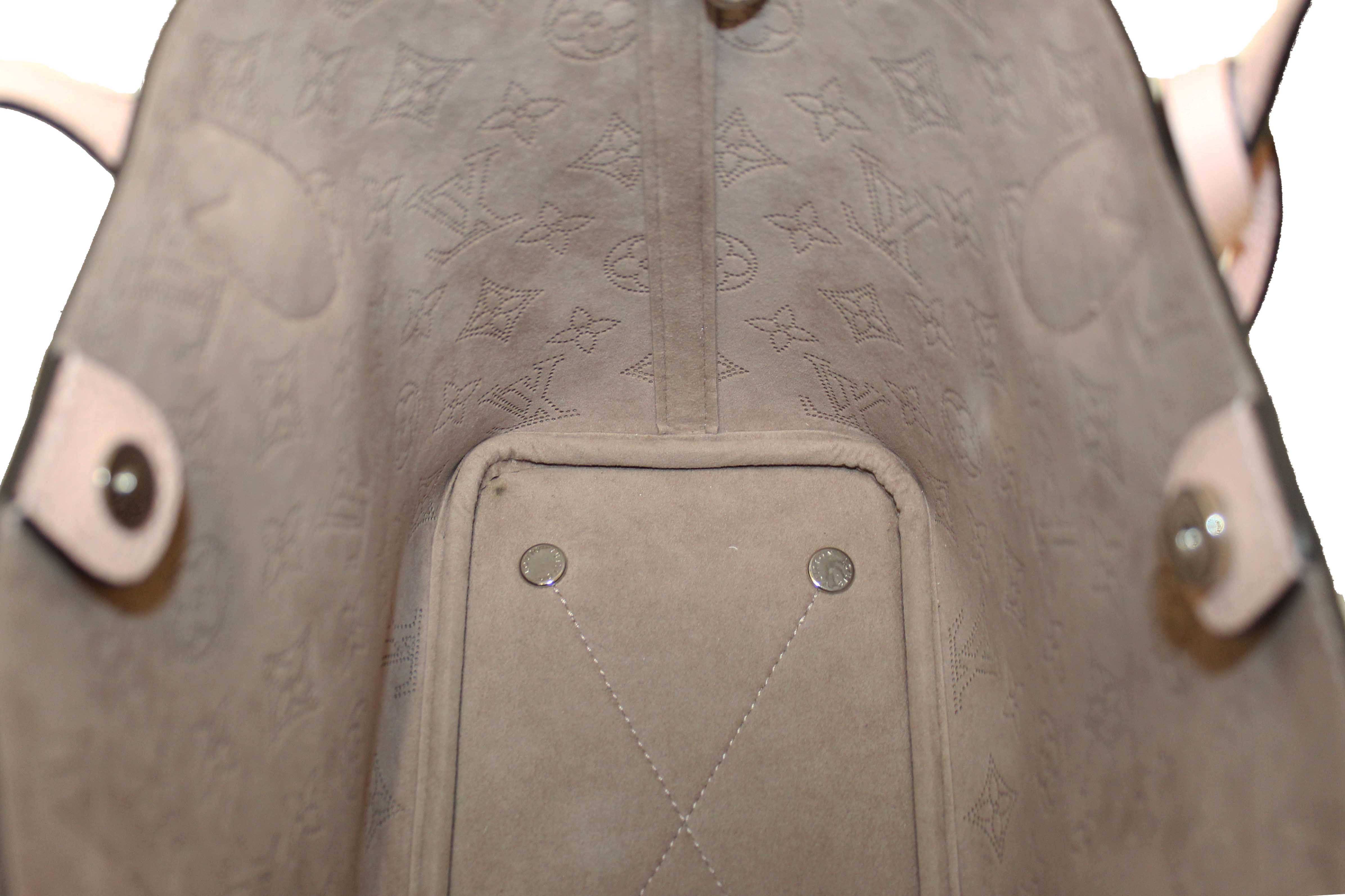 Authentic Louis Vuitton Pink Jasmin Mahina Perforated Calfskin Leather Blossom PM Handbag