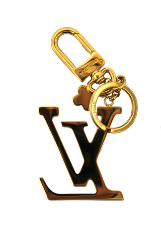 Authentic Louis Vuitton Metal Taurillon with Black Leather LV Capucines Bag Charm Key Holder