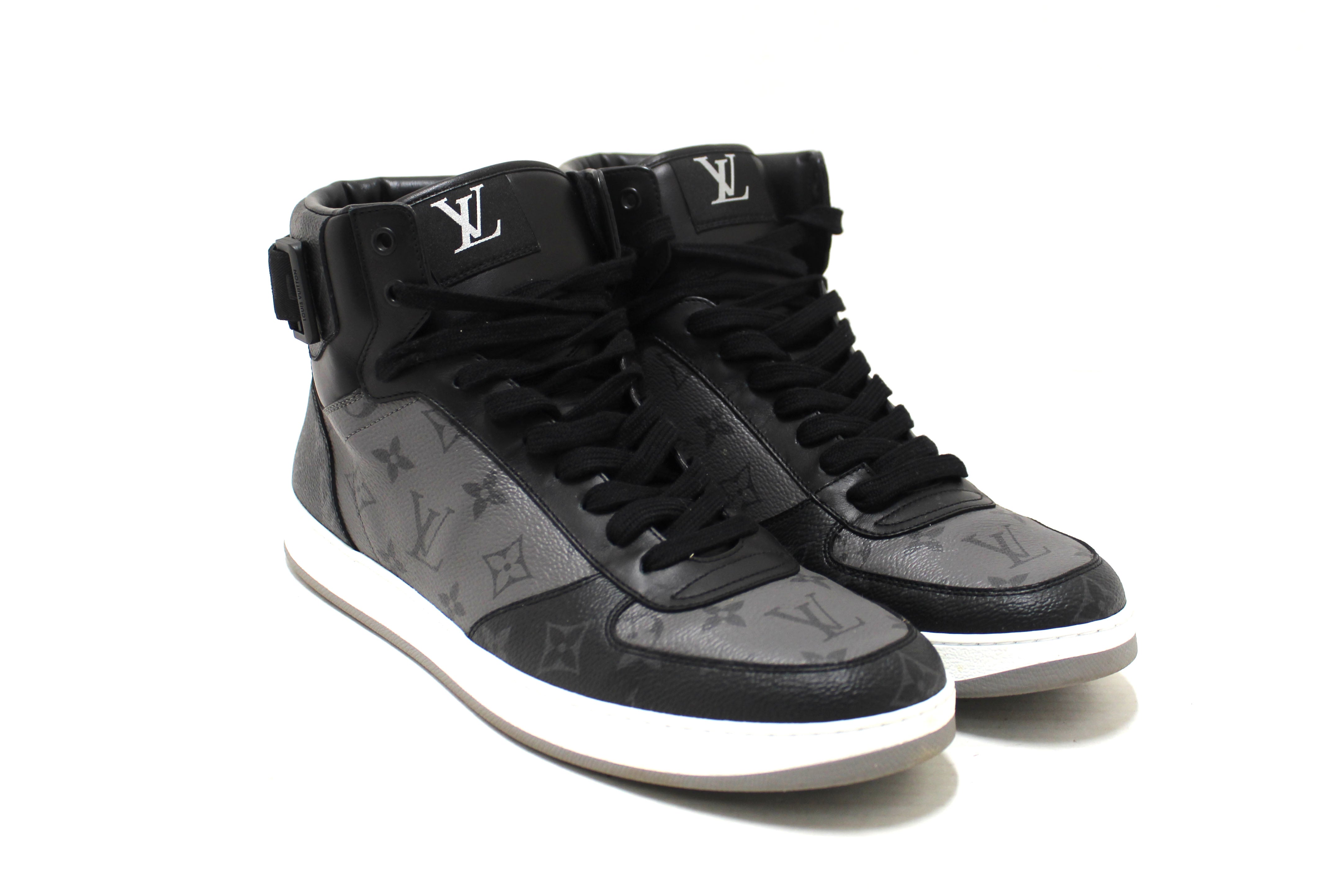 Authentic Louis Vuitton Men's Monogram Eclipse Rivoli High Top