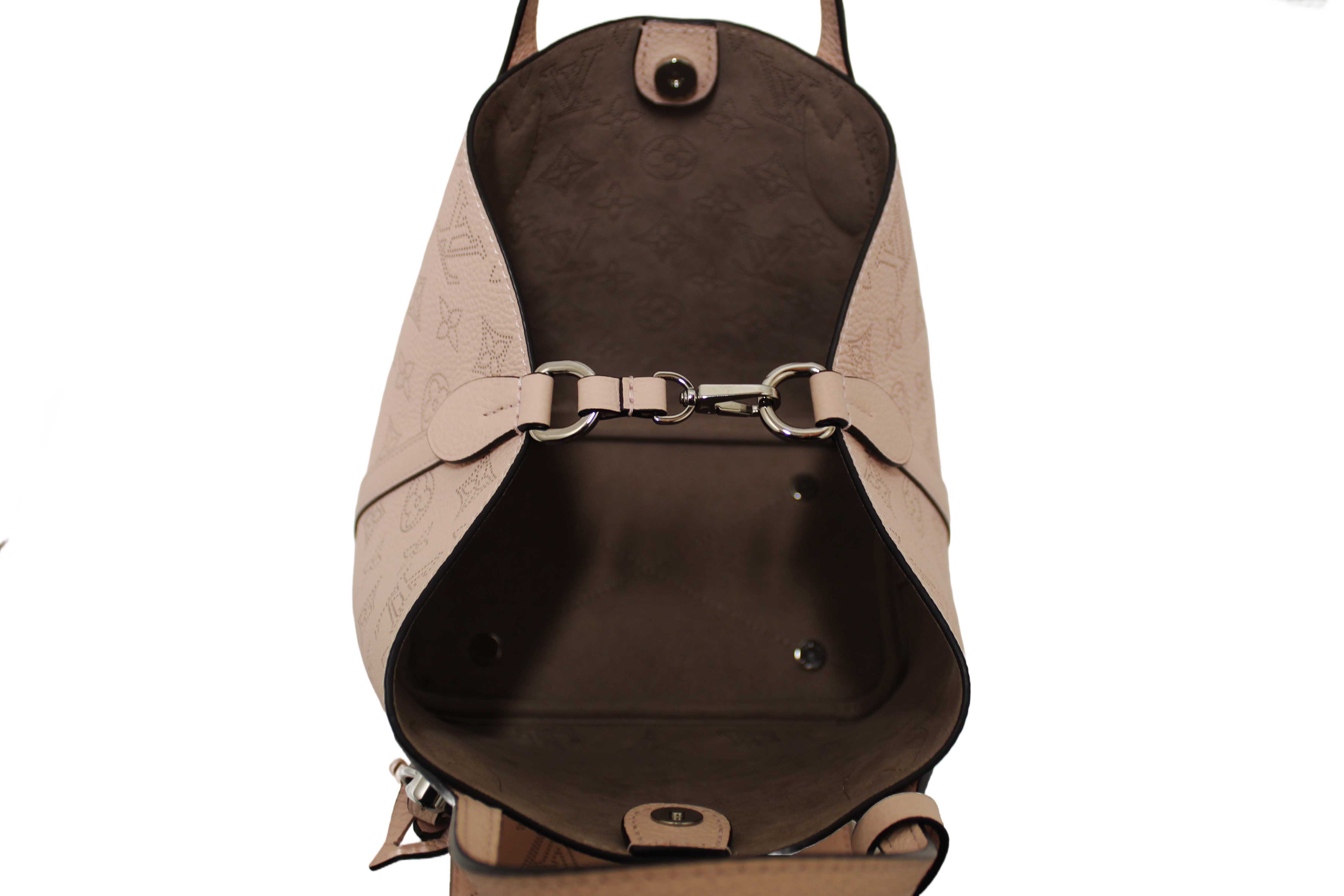 Authentic Louis Vuitton Pink Jasmin Mahina Perforated Calfskin Leather Blossom PM Handbag