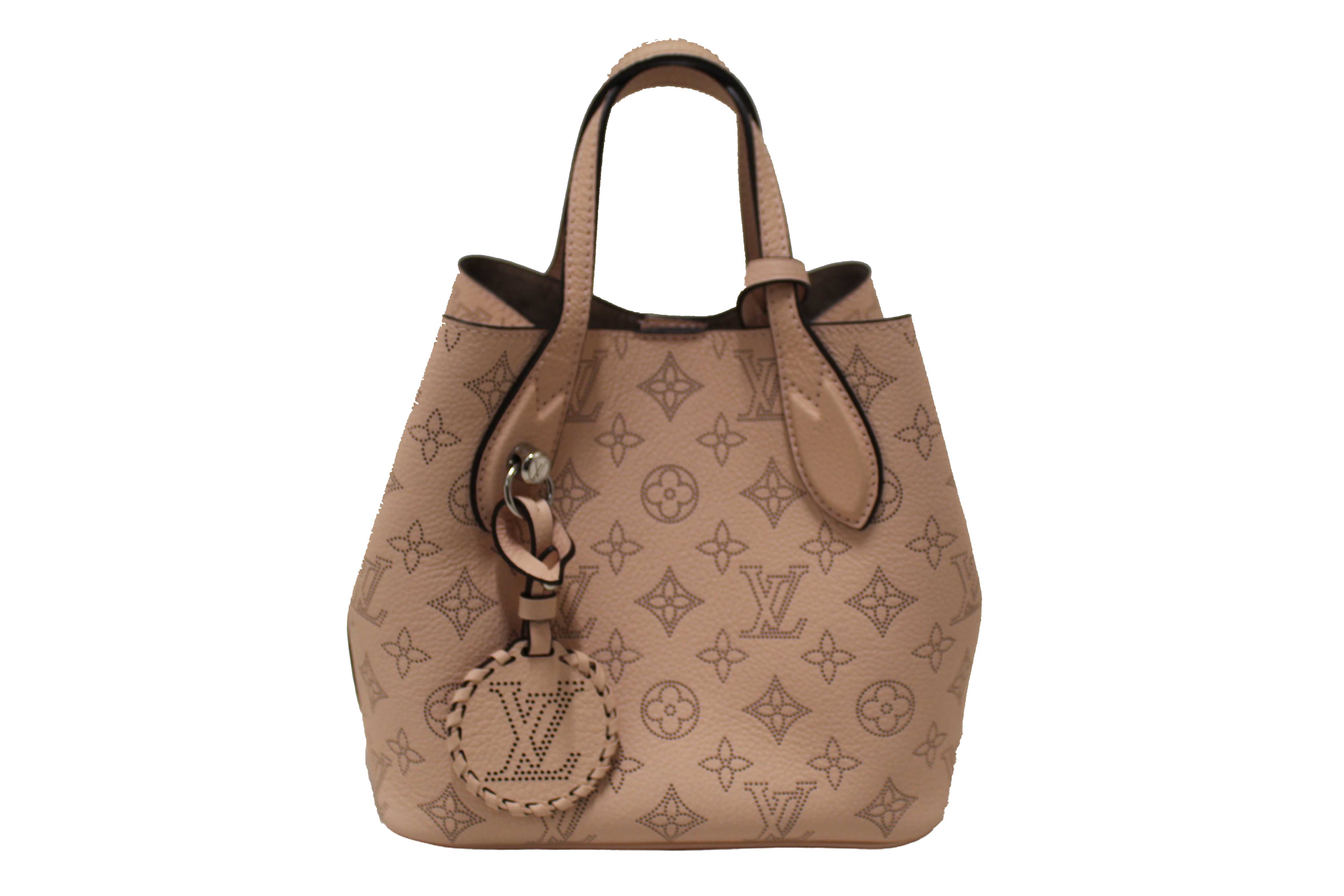 Authentic Louis Vuitton Pink Jasmin Mahina Perforated Calfskin Leather Blossom PM Handbag