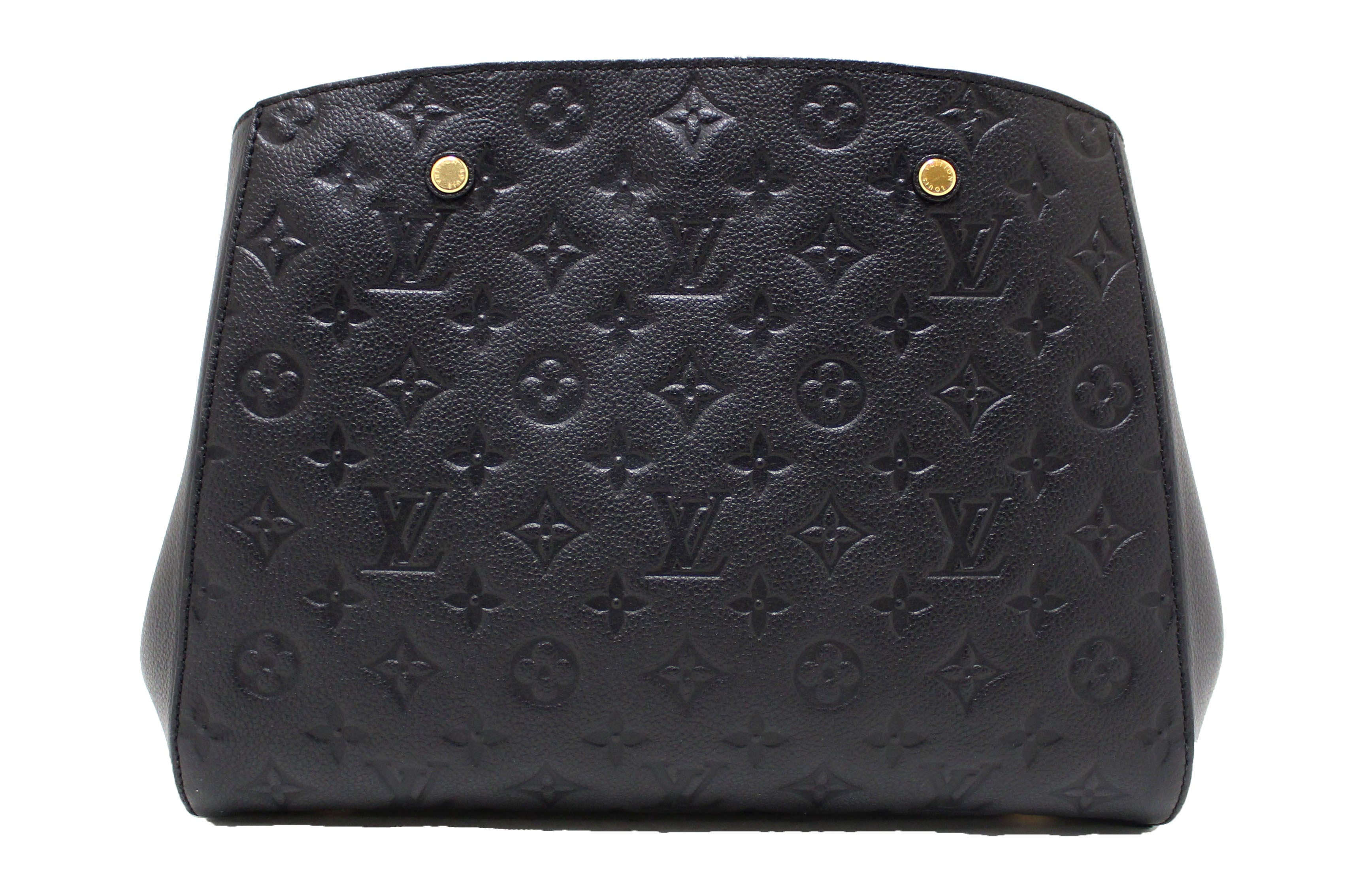 Louis Vuitton Montaigne Handbag Monogram Empreinte Leather mm Brown