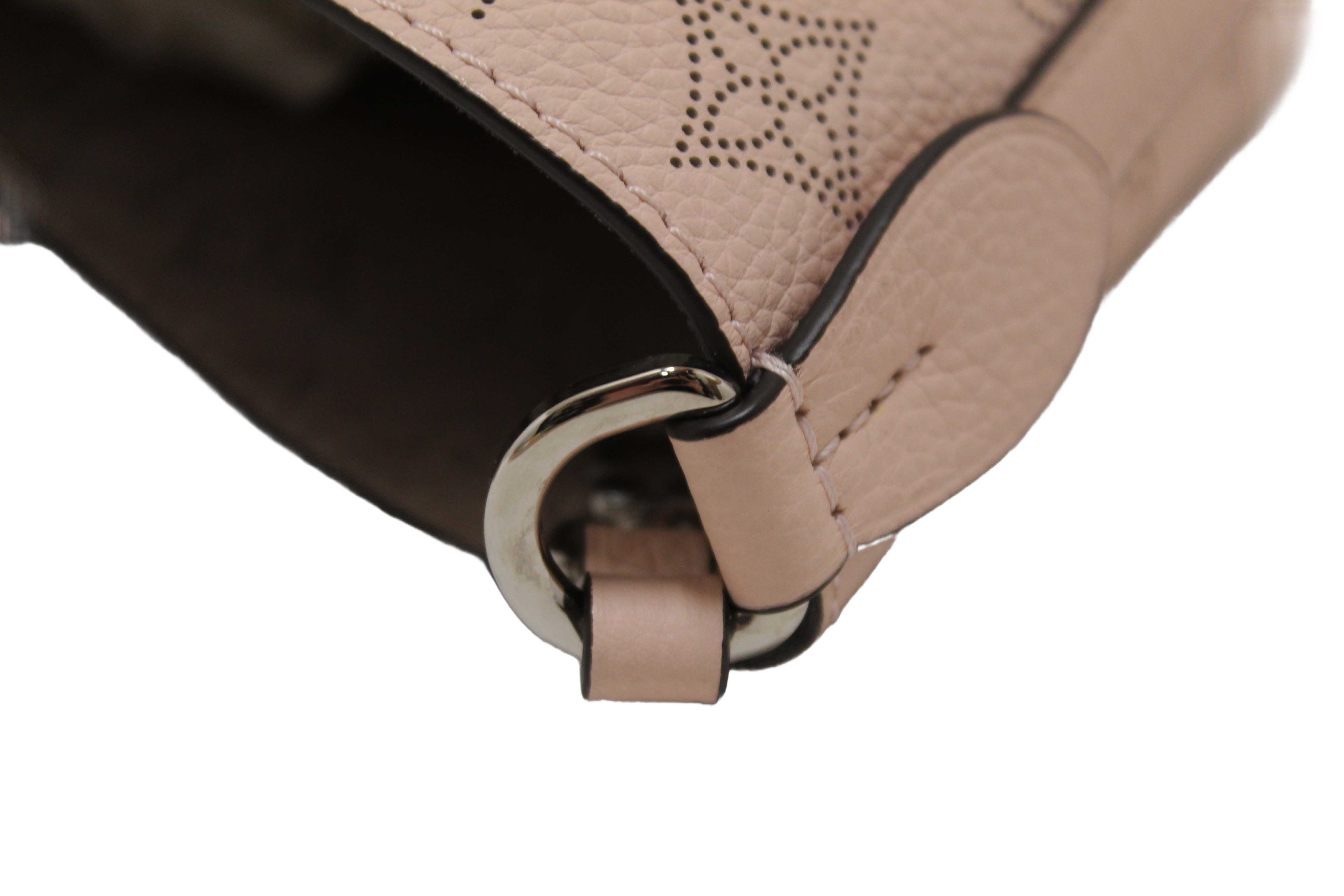 Authentic Louis Vuitton Pink Jasmin Mahina Perforated Calfskin Leather Blossom PM Handbag