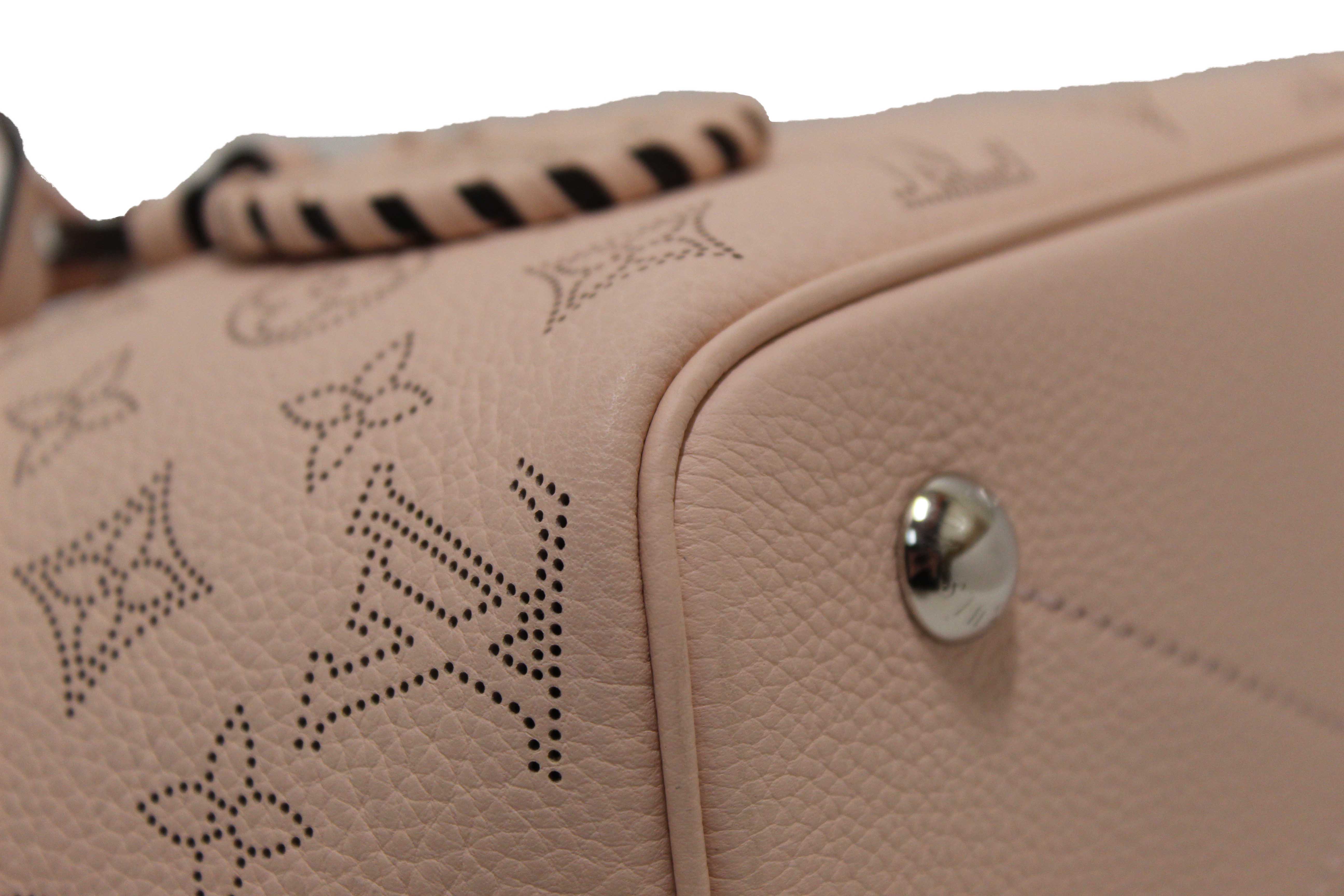 Authentic Louis Vuitton Pink Jasmin Mahina Perforated Calfskin Leather Blossom PM Handbag