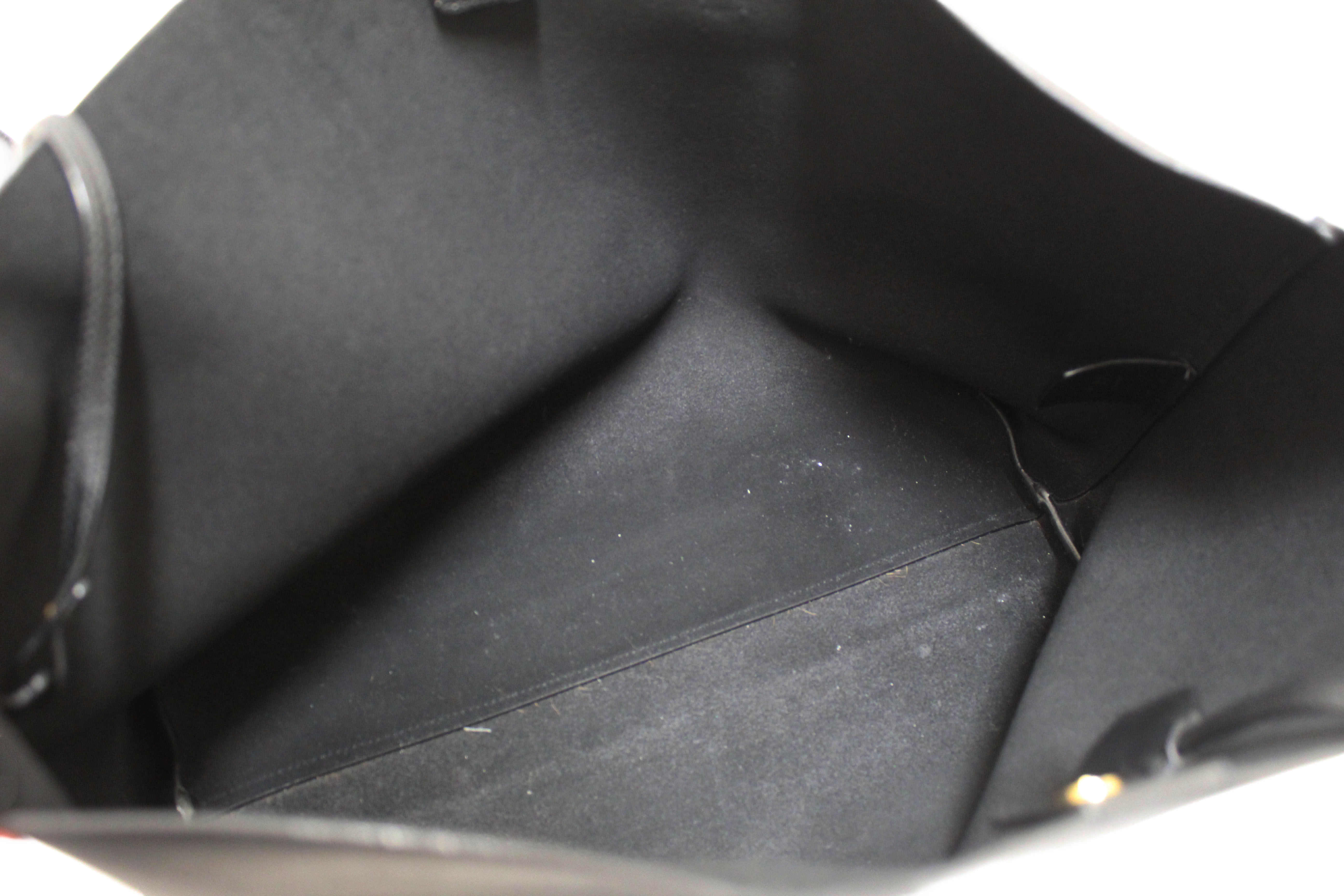 Authentic Yves Saint Laurent Black Calf Leather Saint Laurent Large Shopping Tote Bag