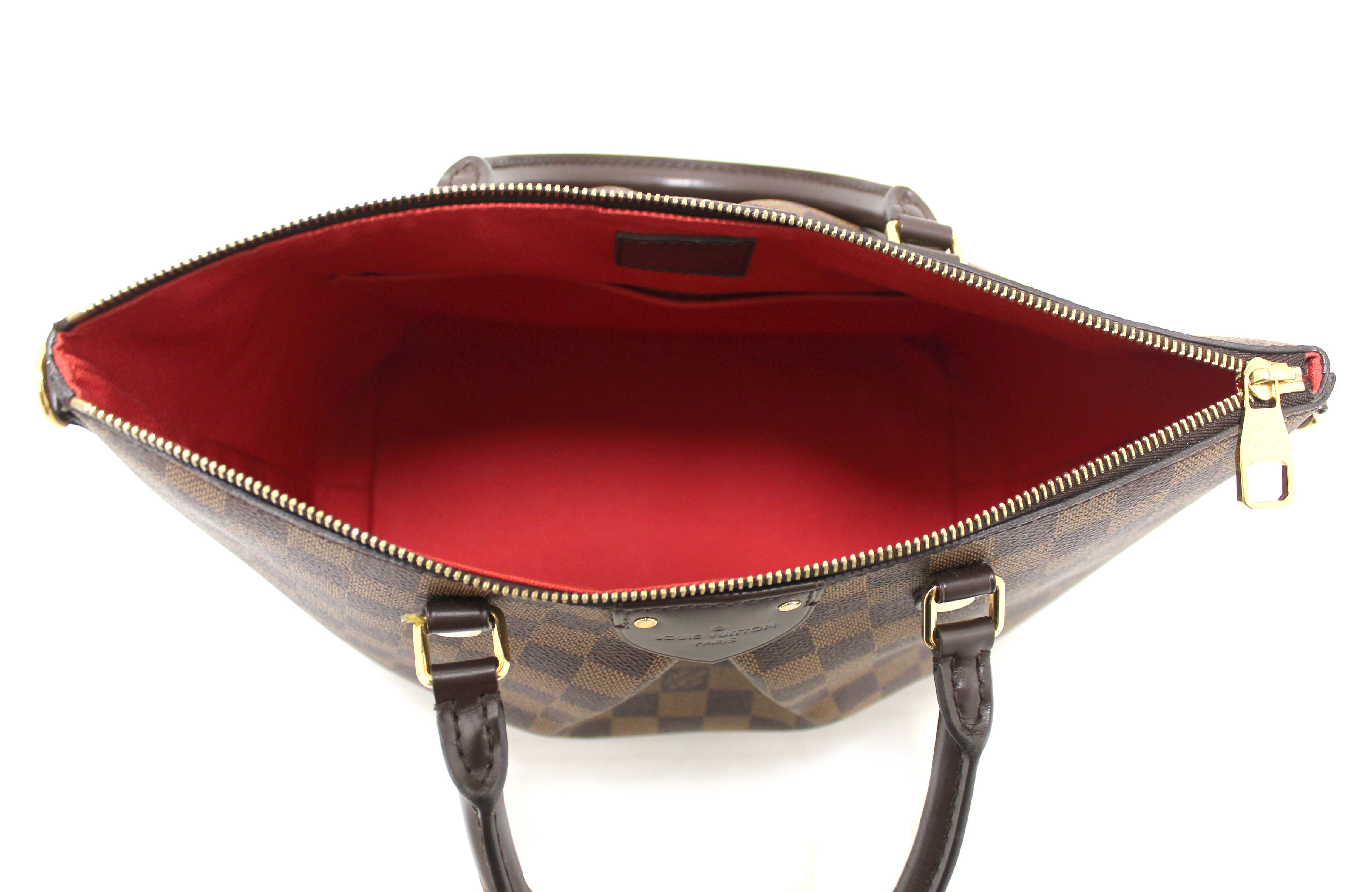 Authentic Louis Vuitton Damier Ebene Canvas Siena MM Handbag