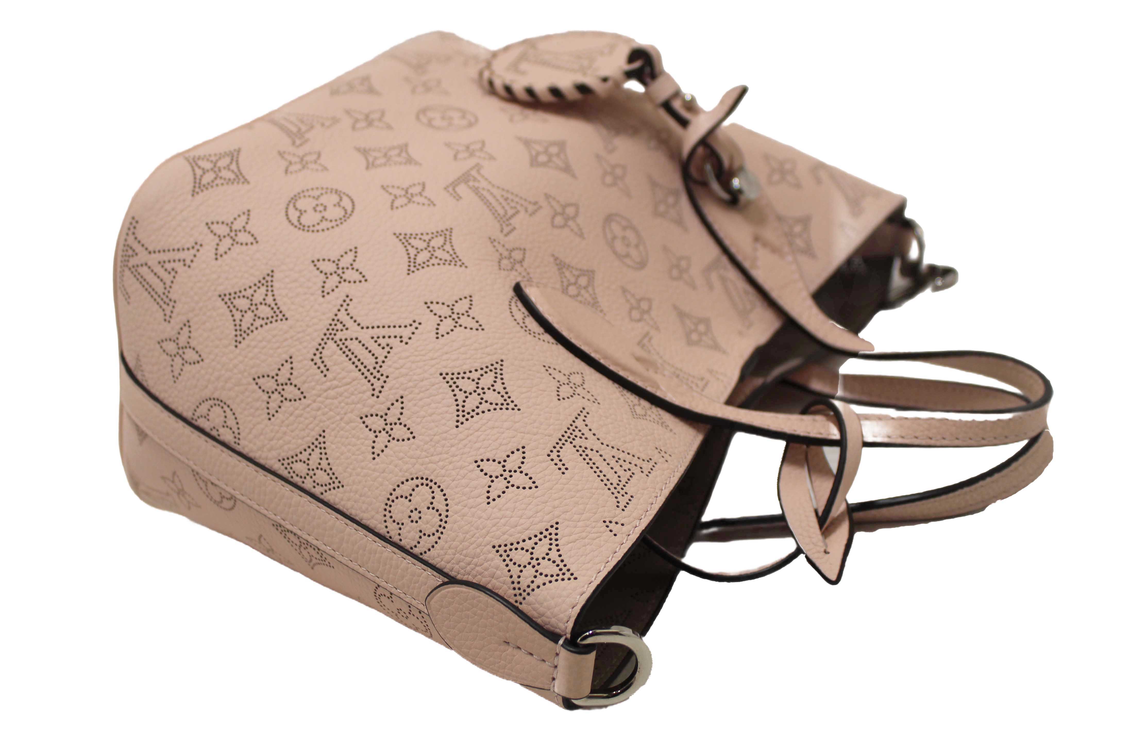 Authentic Louis Vuitton Pink Jasmin Mahina Perforated Calfskin Leather Blossom PM Handbag