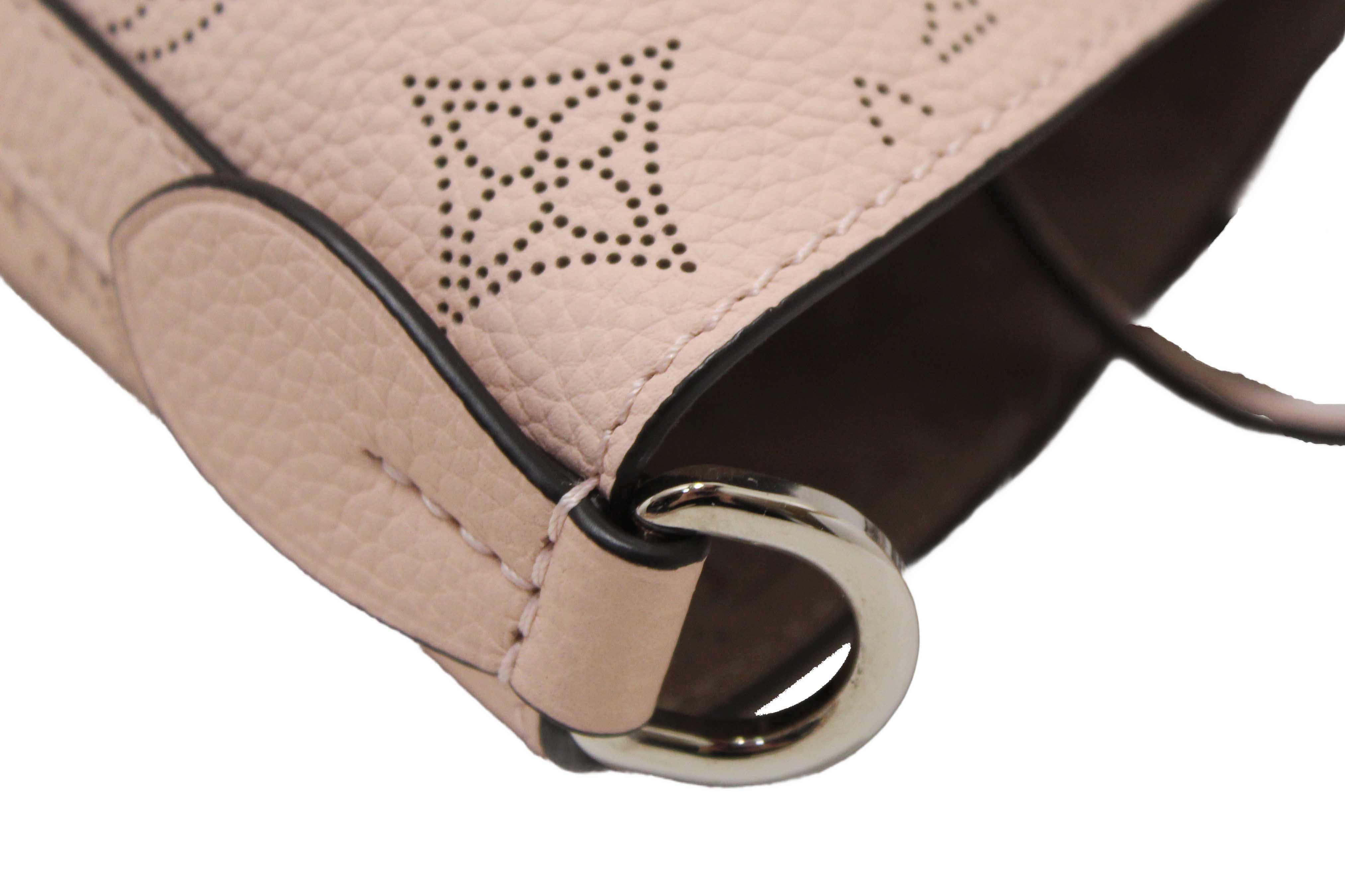 Authentic Louis Vuitton Pink Jasmin Mahina Perforated Calfskin Leather Blossom PM Handbag