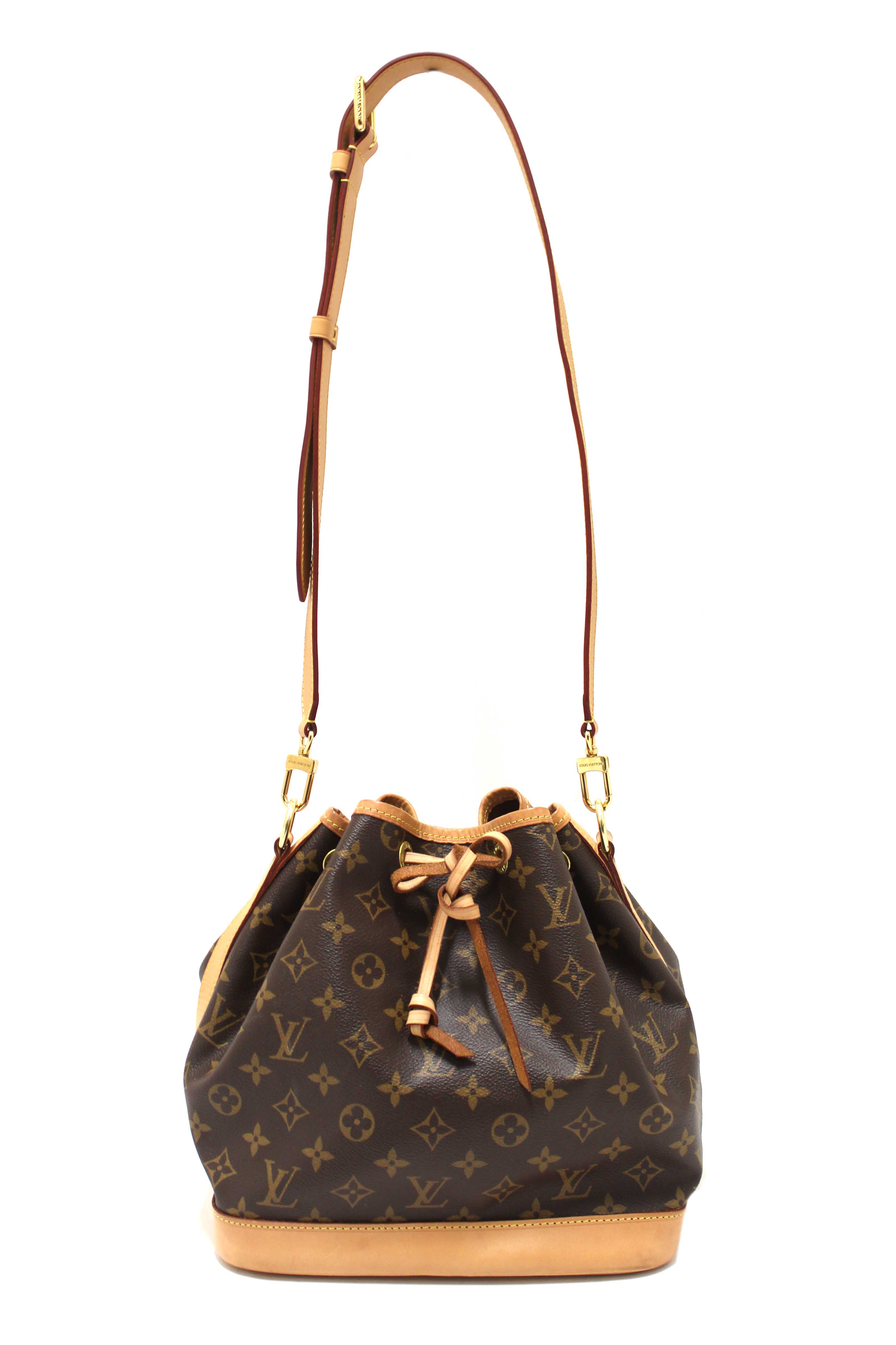 Authentic Louis Vuitton Classic Monogram Petit Noé Bucket Bag