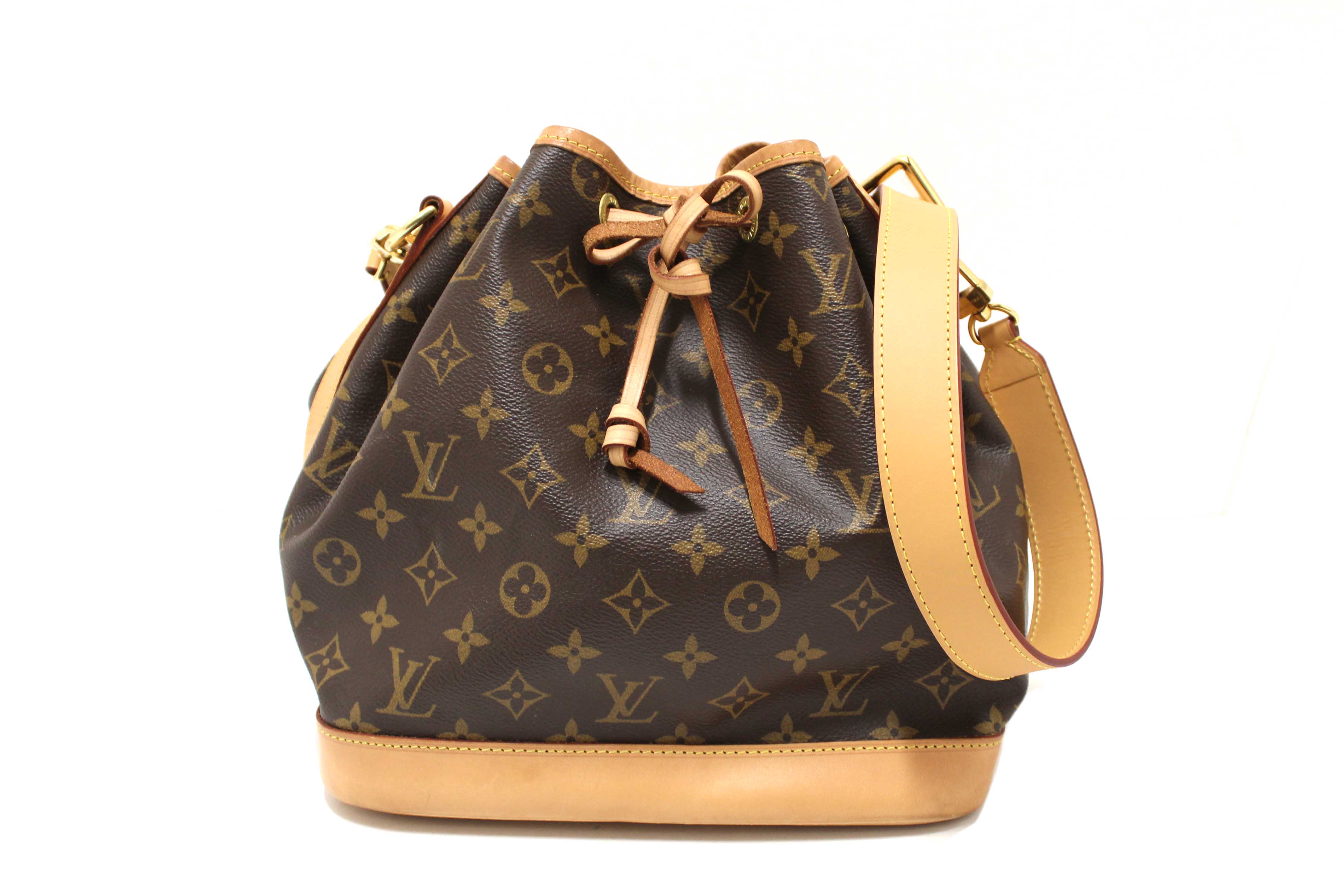 Authentic Louis Vuitton Classic Monogram Petit Noé Bucket Bag