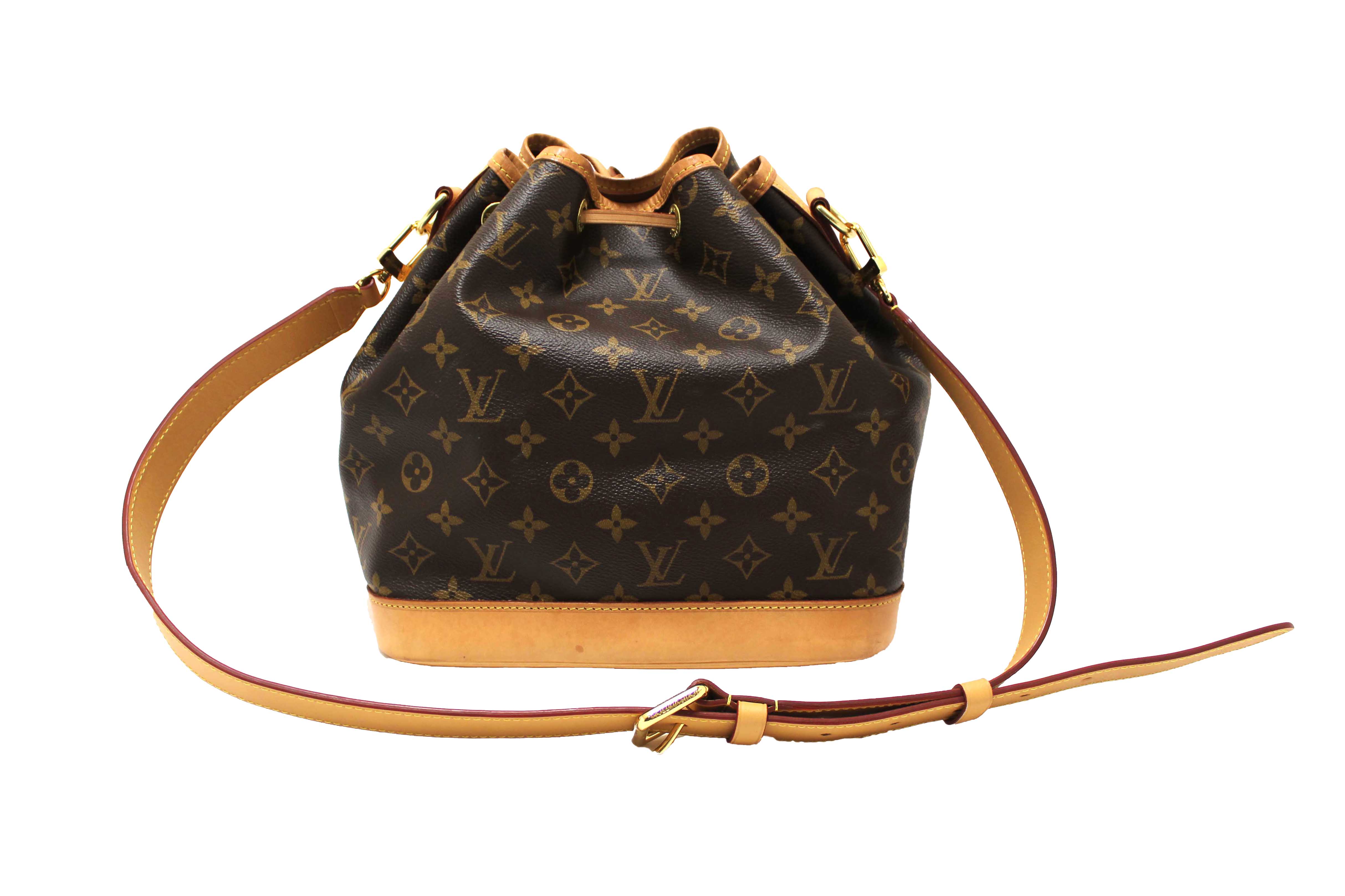 Authentic Louis Vuitton Classic Monogram Petit Noé Bucket Bag