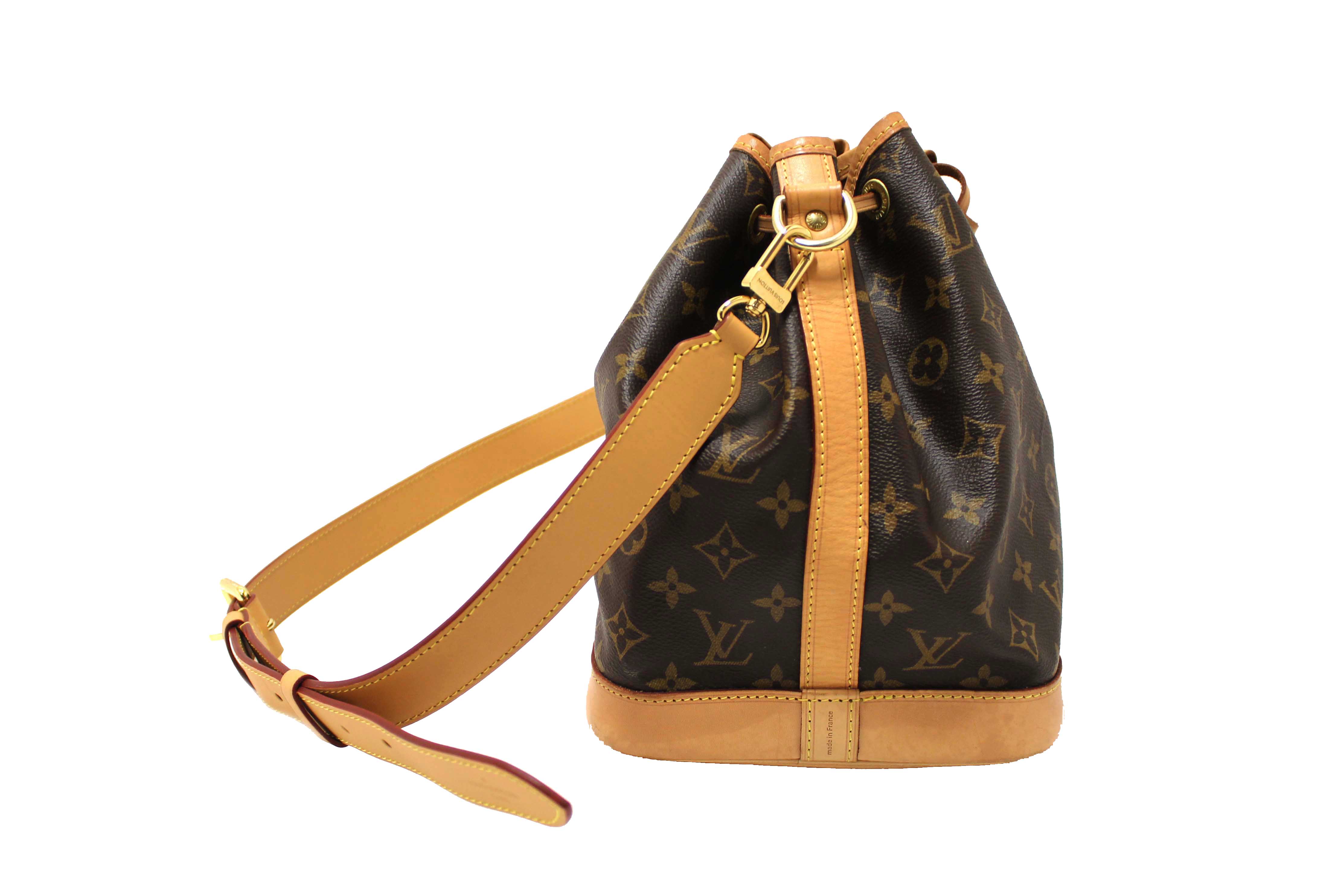Authentic Louis Vuitton Classic Monogram Petit Noé Bucket Bag