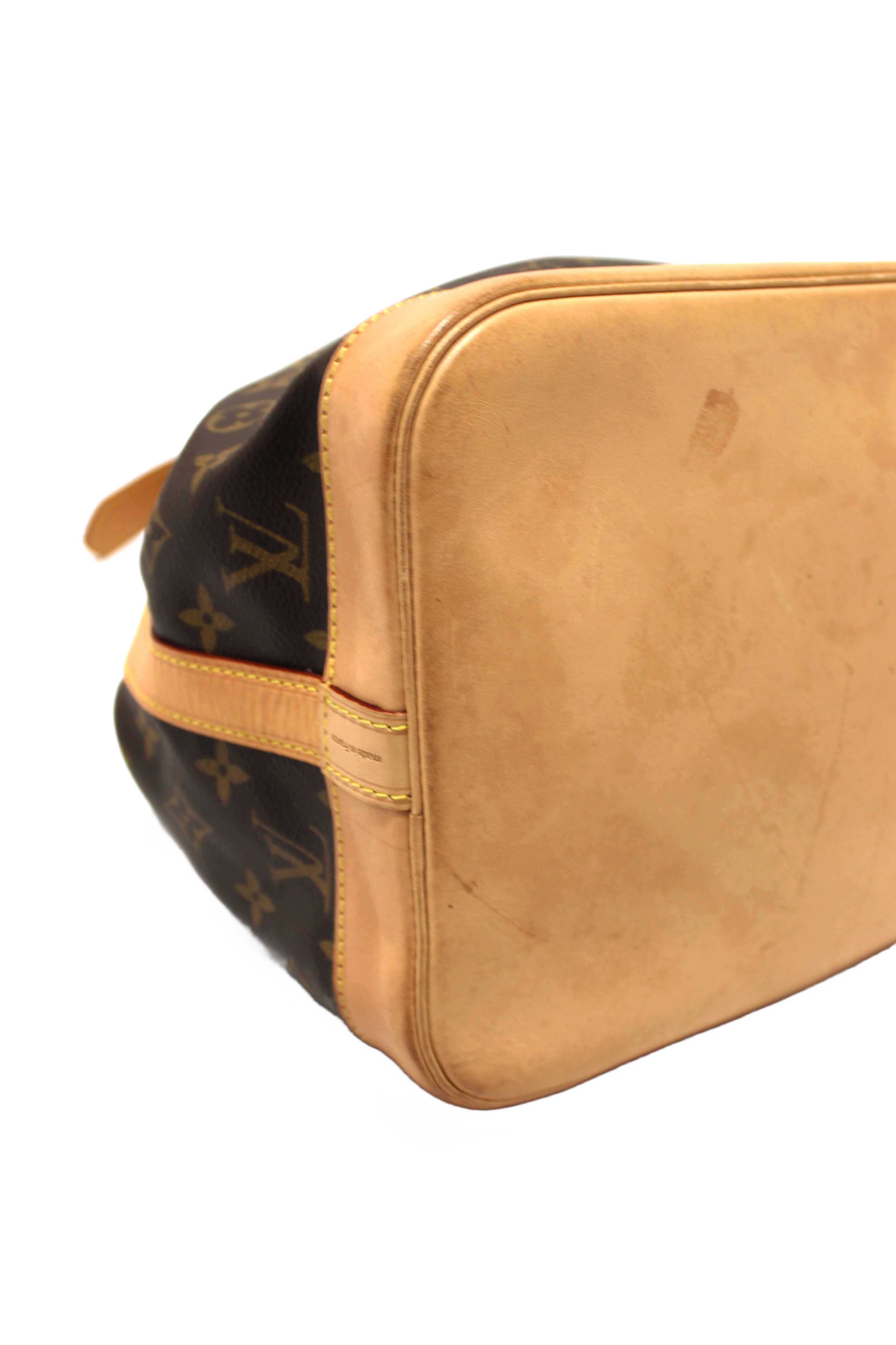 Authentic Louis Vuitton Classic Monogram Petit Noé Bucket Bag