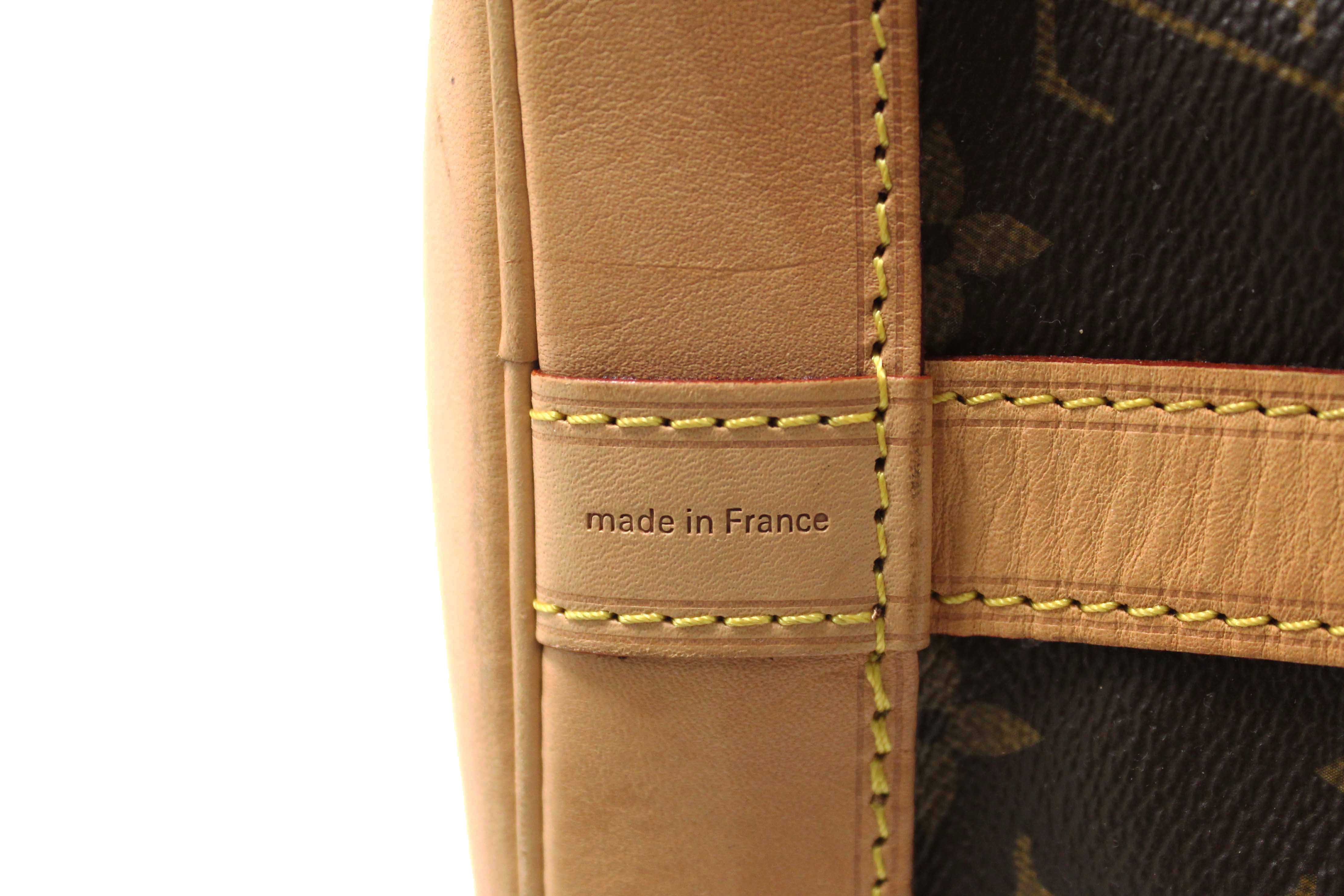 Authentic Louis Vuitton Classic Monogram Petit Noé Bucket Bag