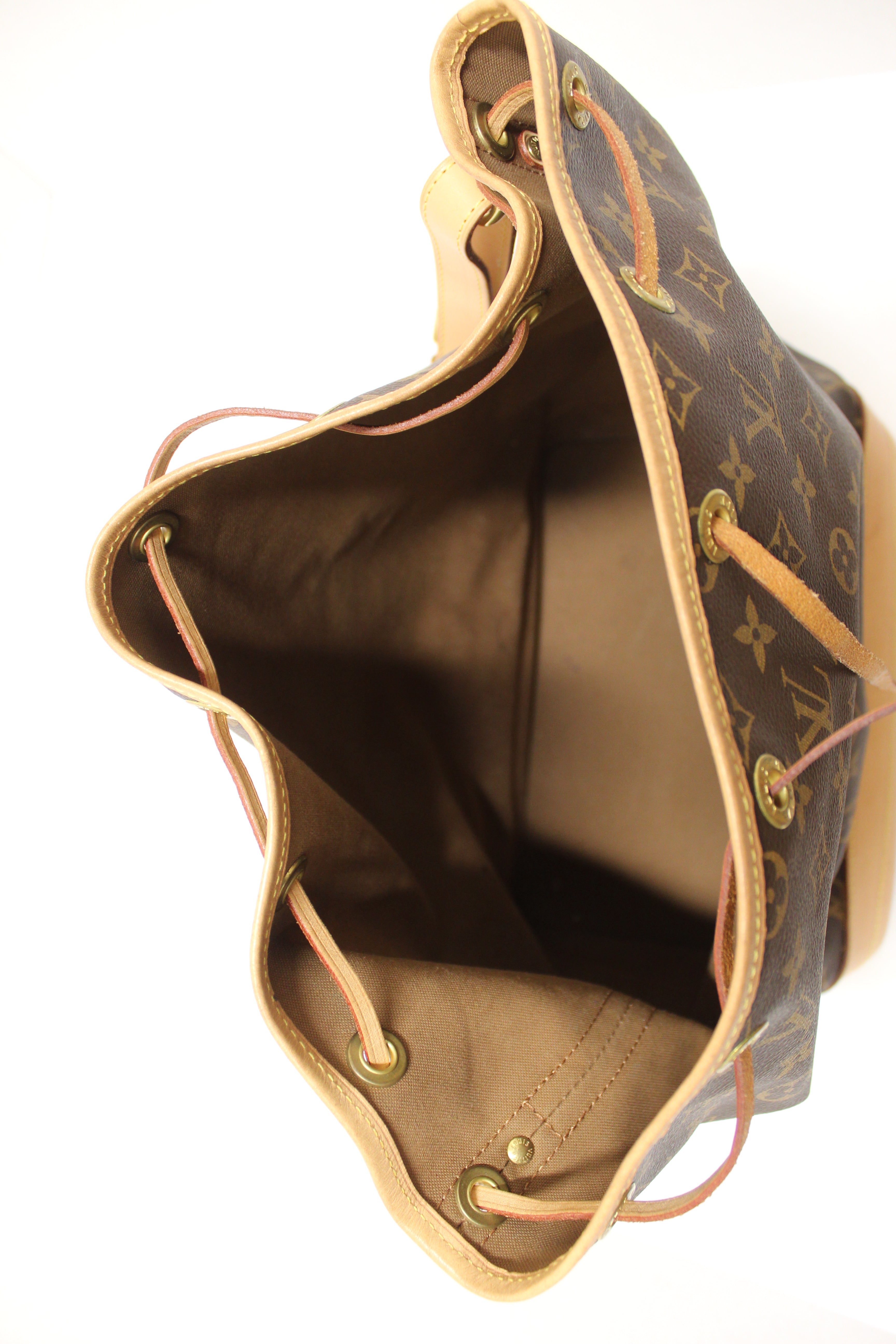 Authentic Louis Vuitton Classic Monogram Noe Bucket Drawstring Tote Bag