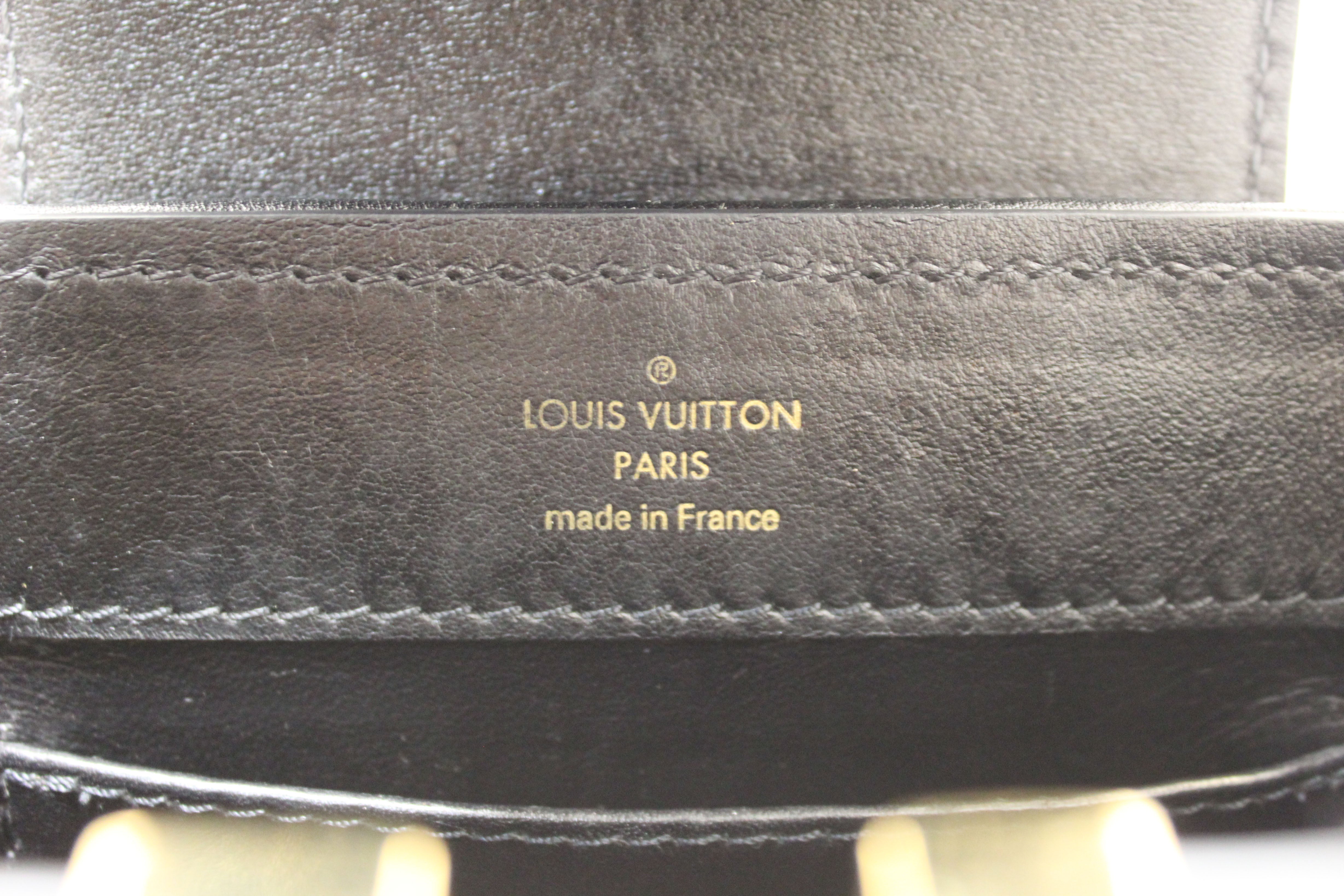 Authentic Louis Vuitton Black and Gold Leoflame Dore Sequins Capucine BB Handbag