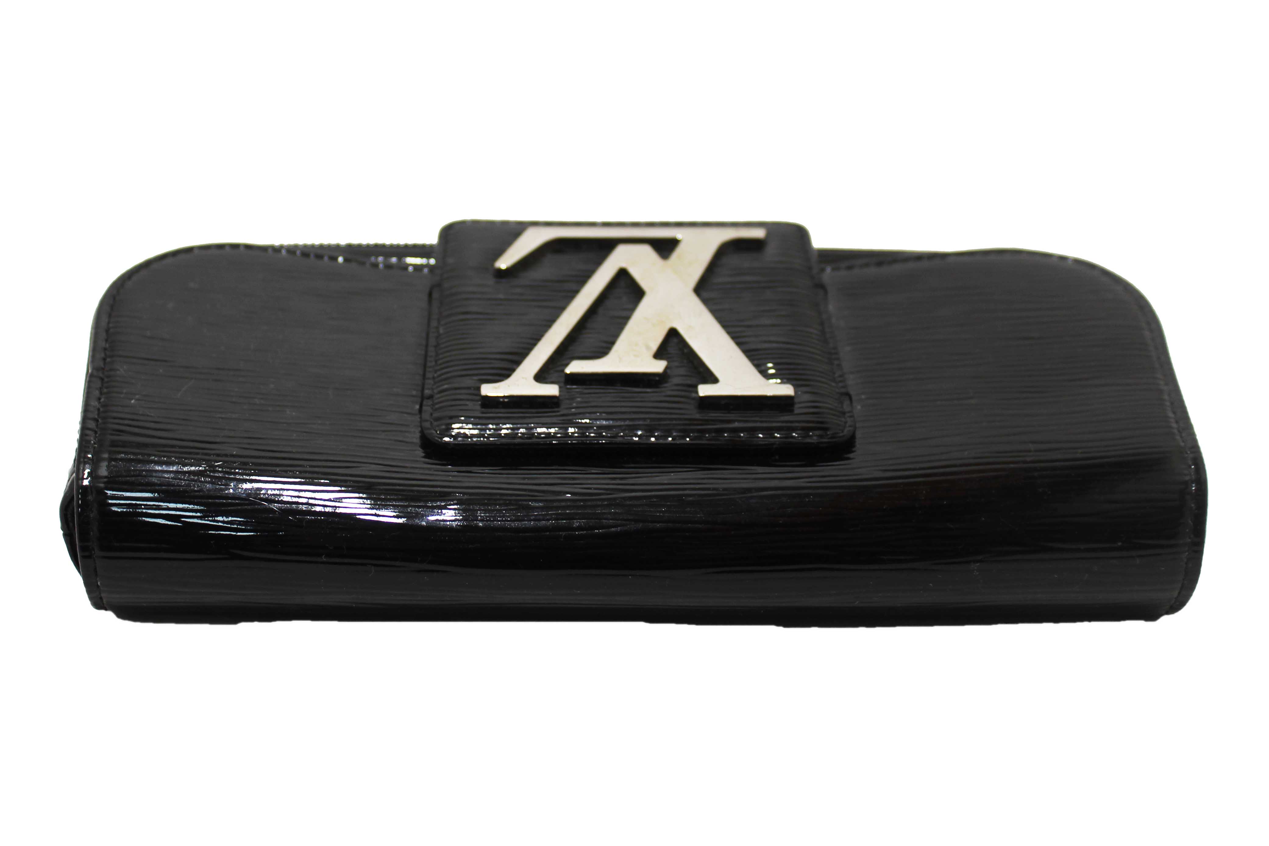 Authentic Louis Vuitton Black Electric Epi Leather Sobe Clutch
