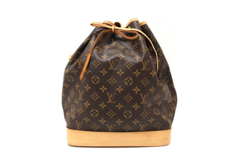 Authentic Louis Vuitton Classic Monogram Noe Bucket Drawstring Tote Bag