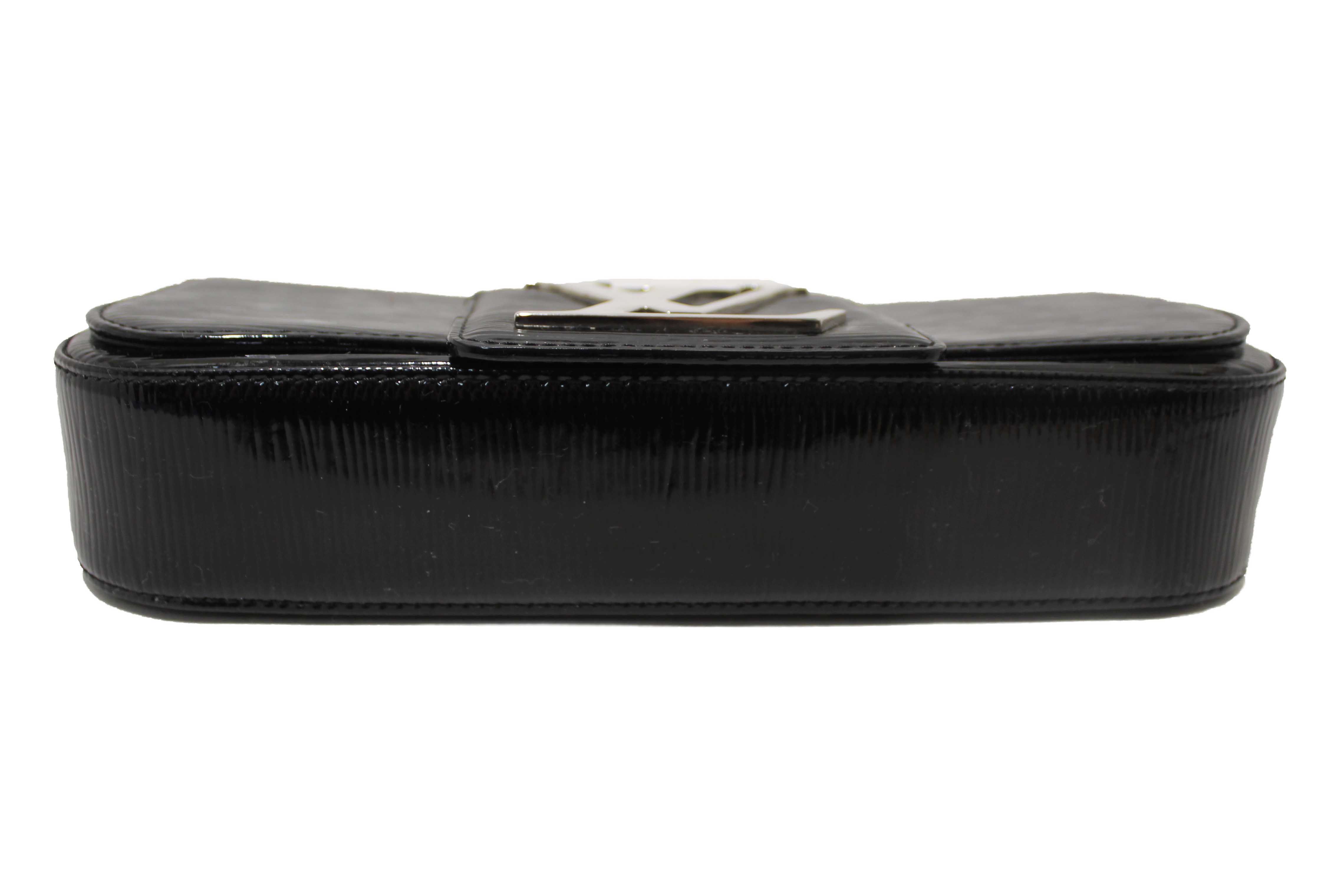 Authentic Louis Vuitton Black Electric Epi Leather Sobe Clutch