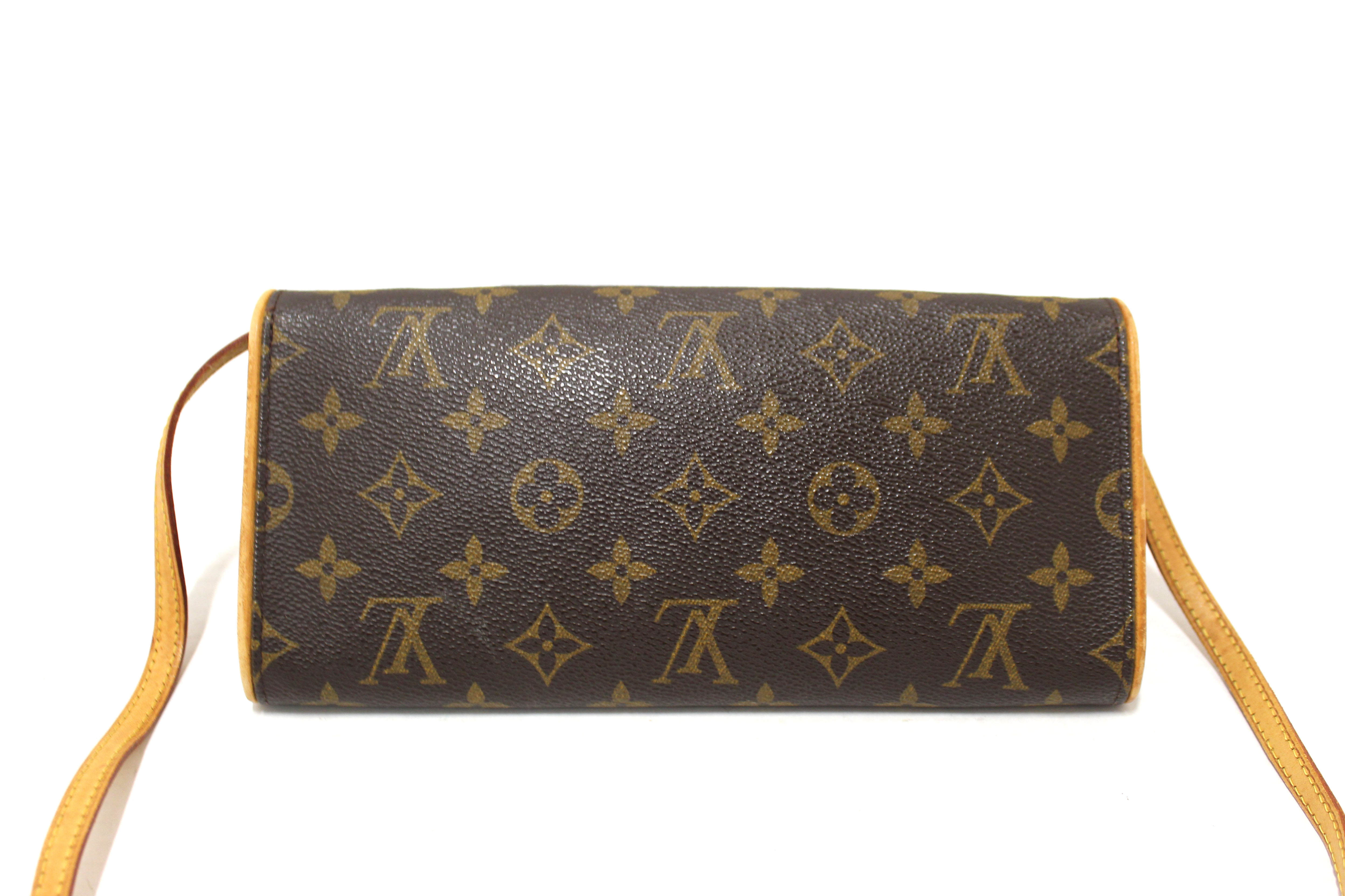 Authentic Louis Vuitton Classic Monogram Pochette Twin GM Bag