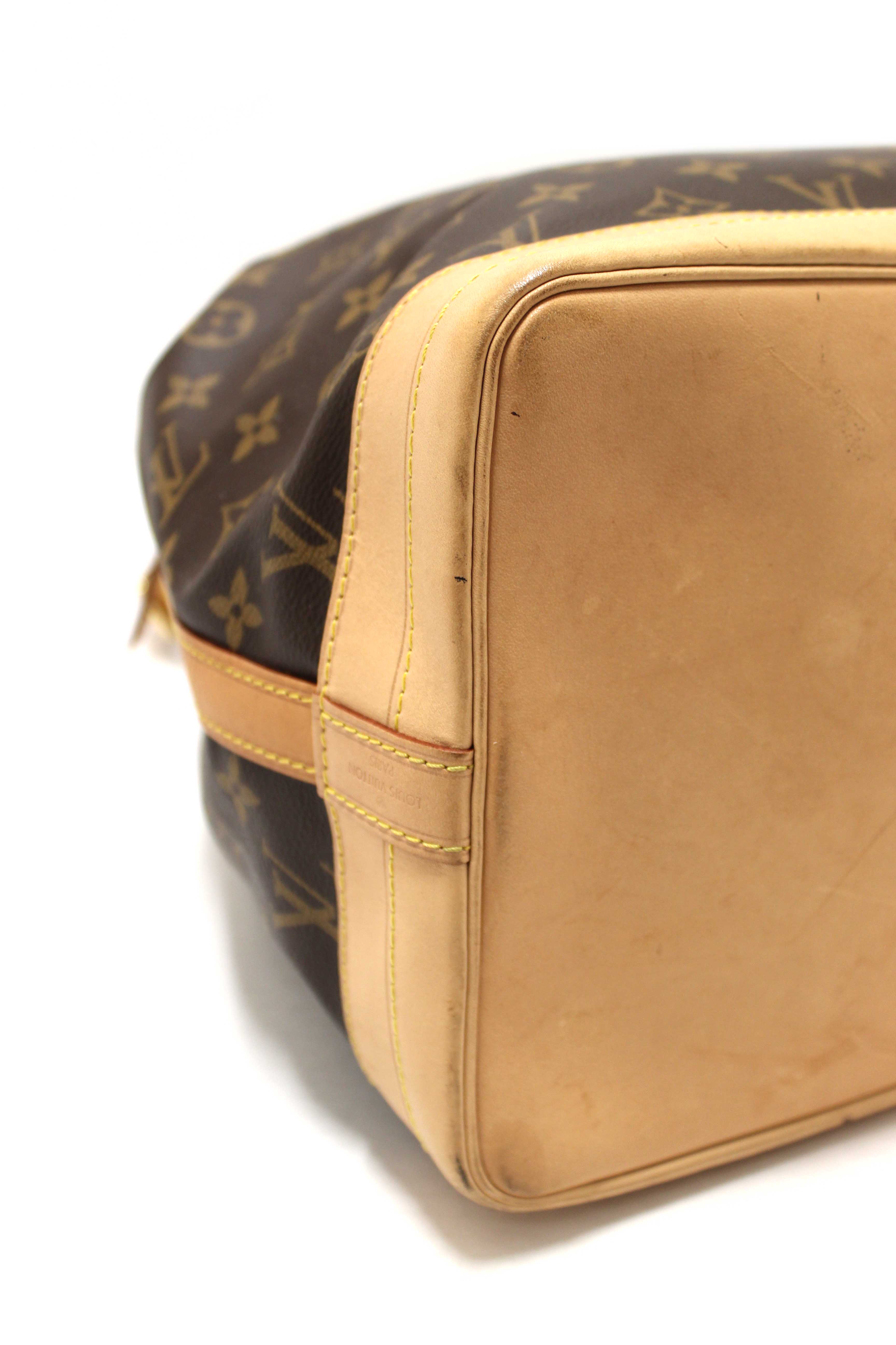 Authentic Louis Vuitton Classic Monogram Noe Bucket Drawstring Tote Bag