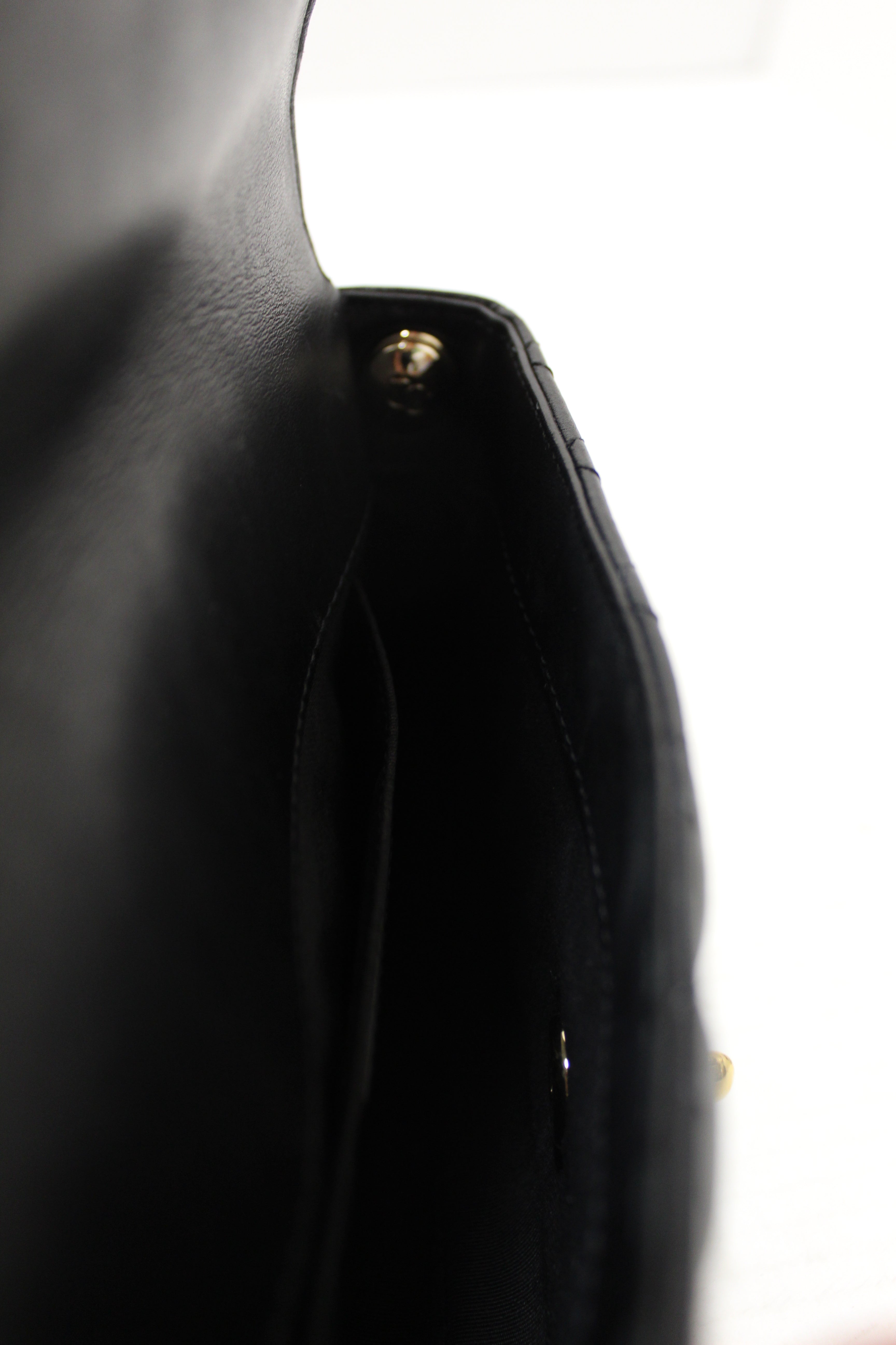Authentic Chanel Black Quilted Calfskin Leather Double Side Pack Flap Bag