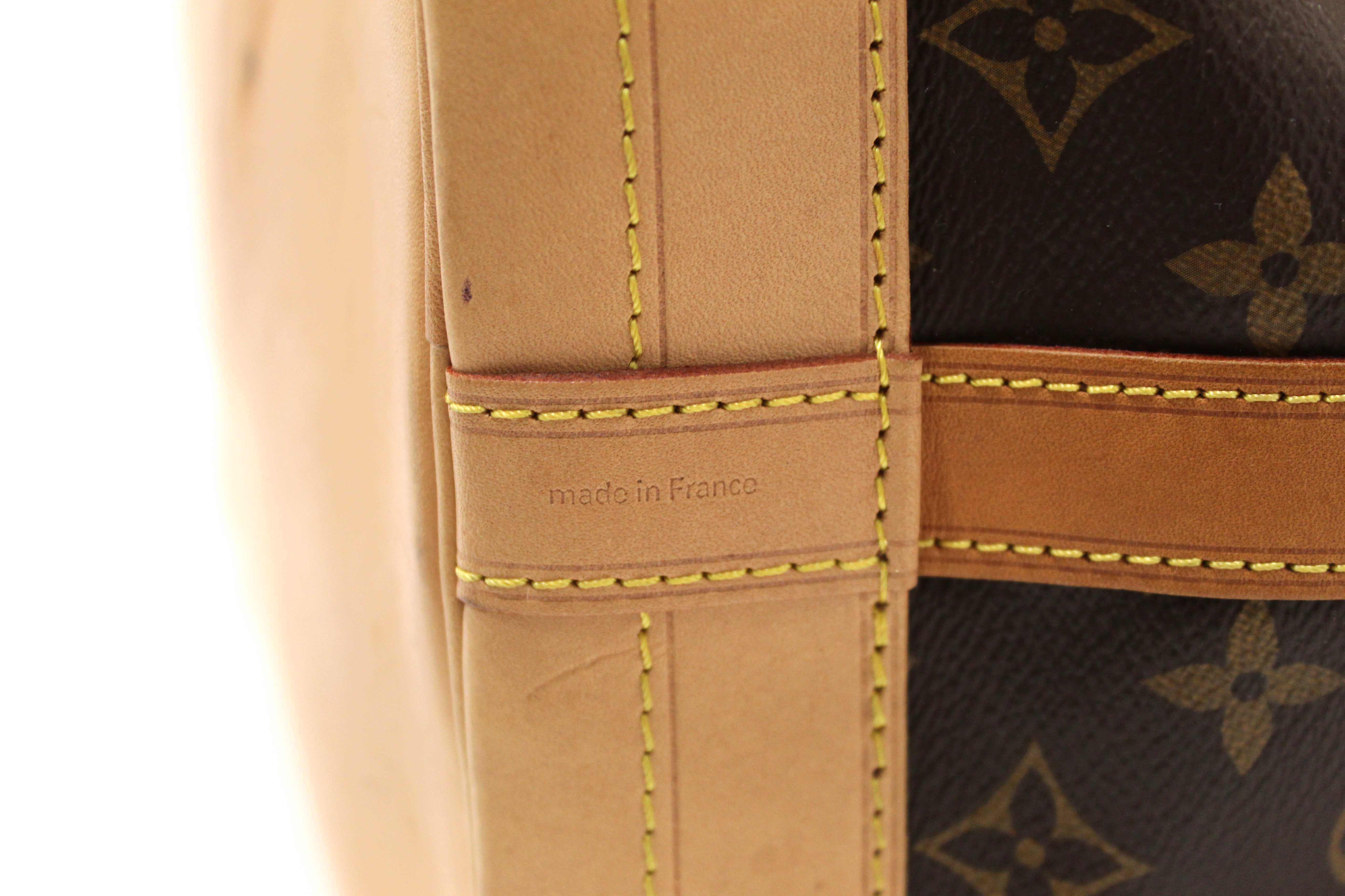 Authentic Louis Vuitton Classic Monogram Noe Bucket Drawstring Tote Bag