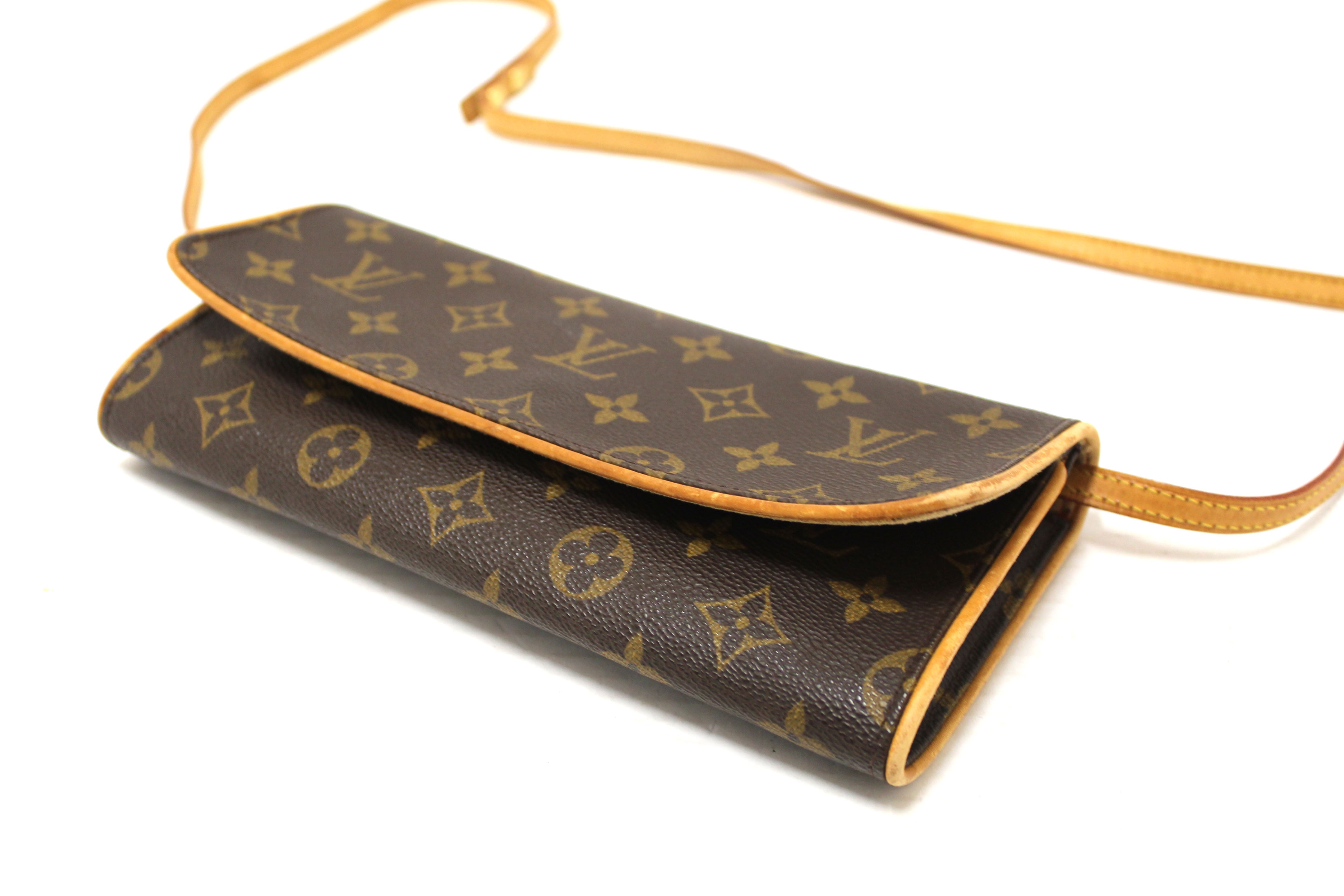 Authentic Louis Vuitton Classic Monogram Pochette Twin GM Bag