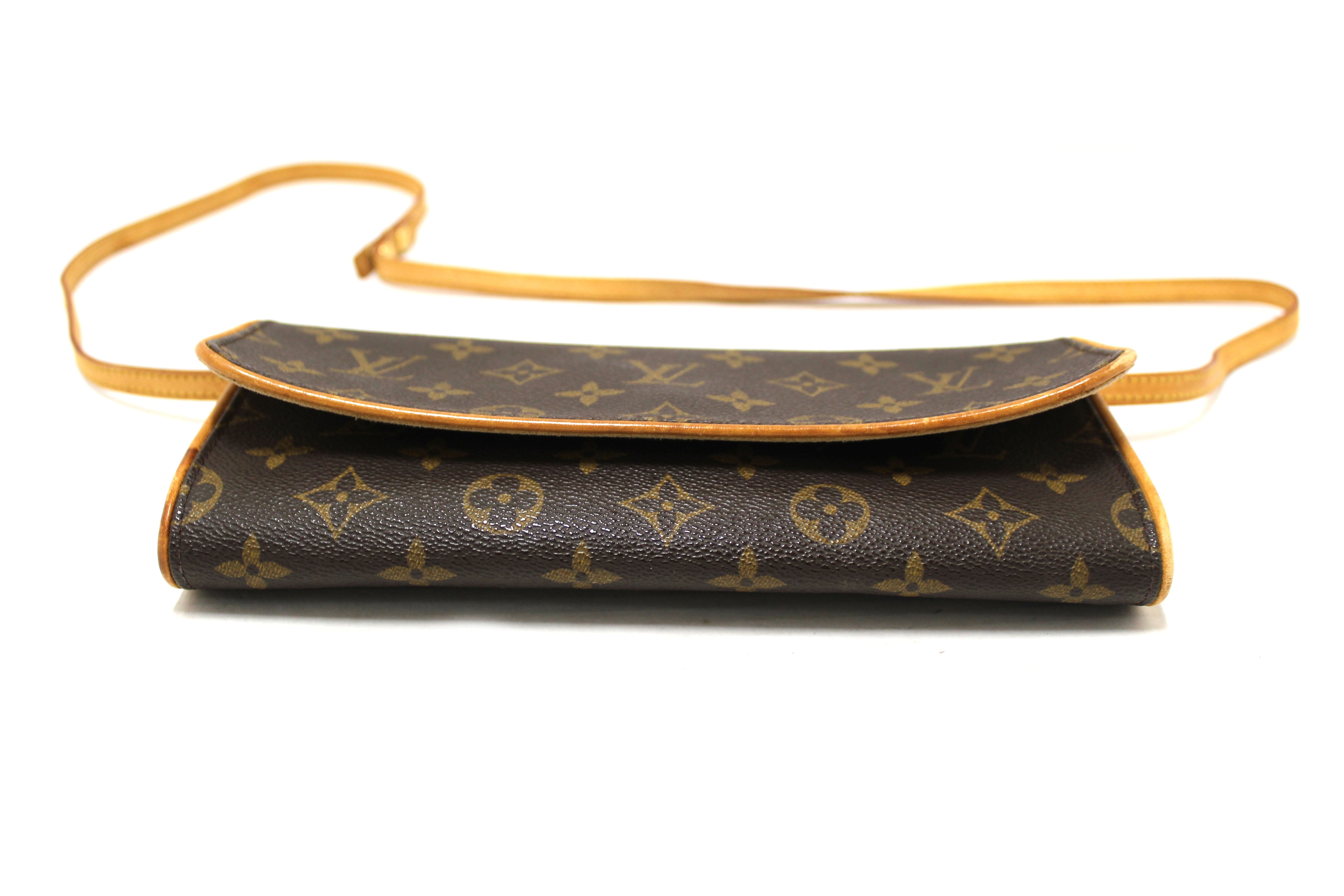 Authentic Louis Vuitton Classic Monogram Pochette Twin GM Bag