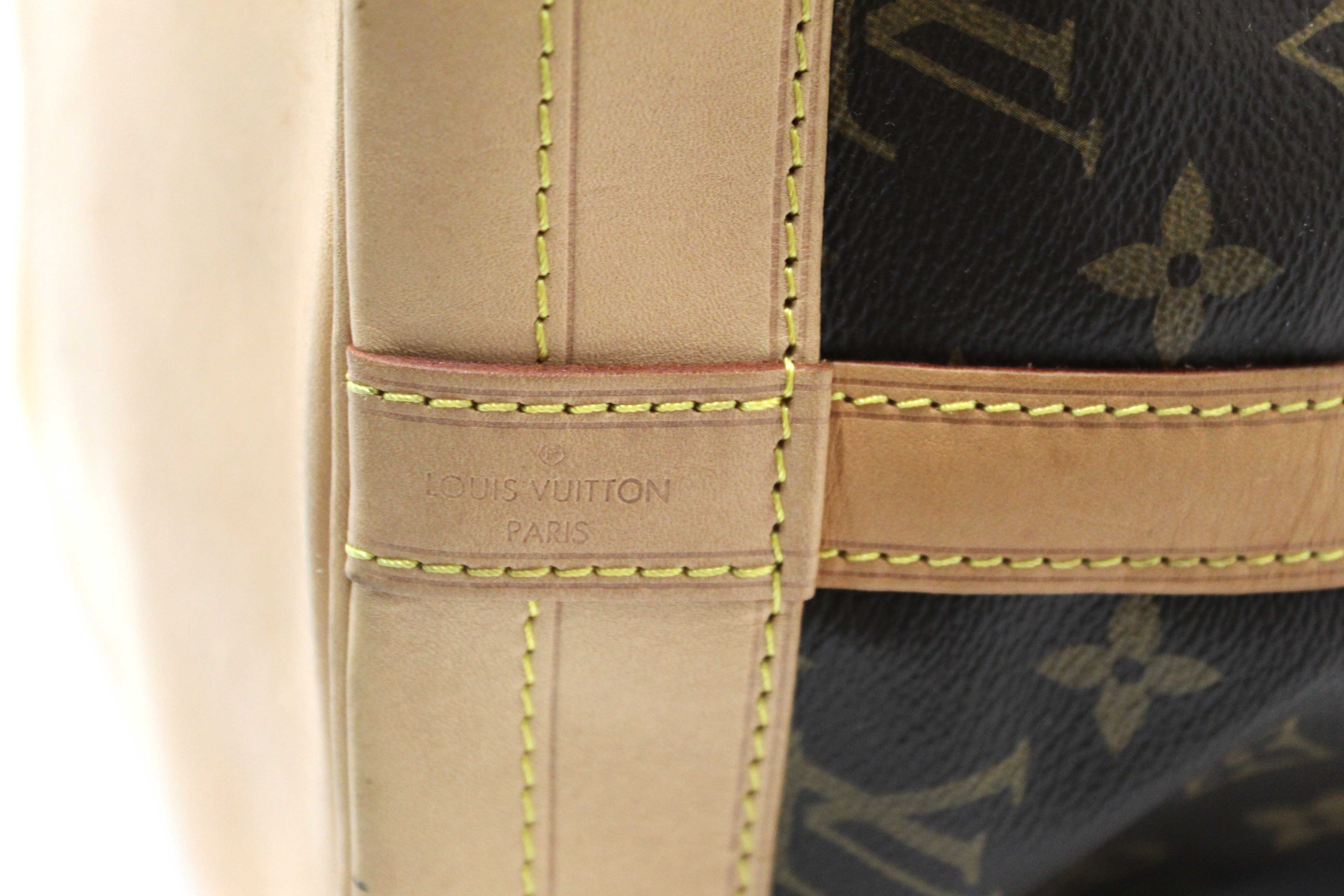 Authentic Louis Vuitton Classic Monogram Noe Bucket Drawstring Tote Bag