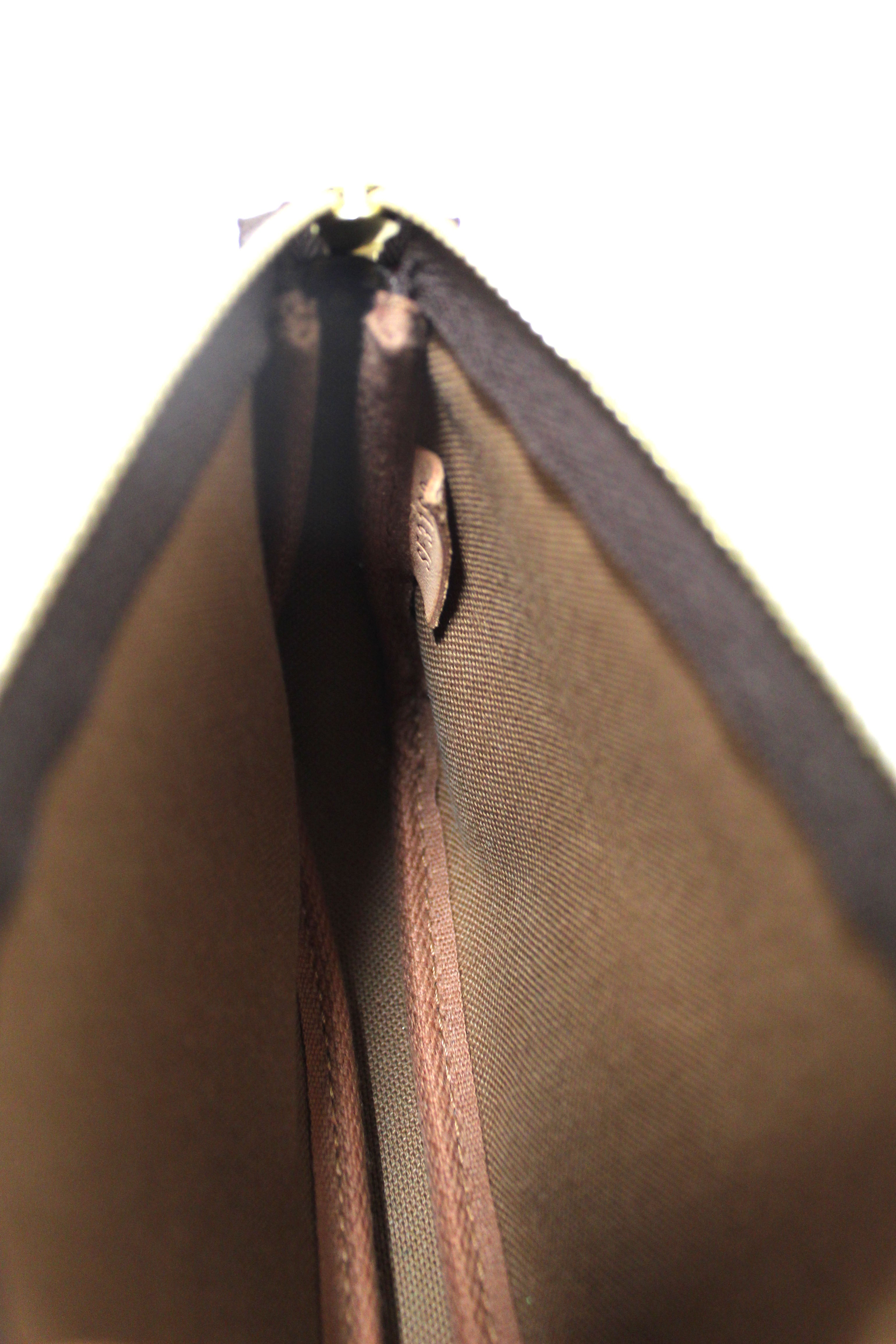 Authentic Louis Vuitton Classic Monogram Canvas Mini Pochette Clutch Bag