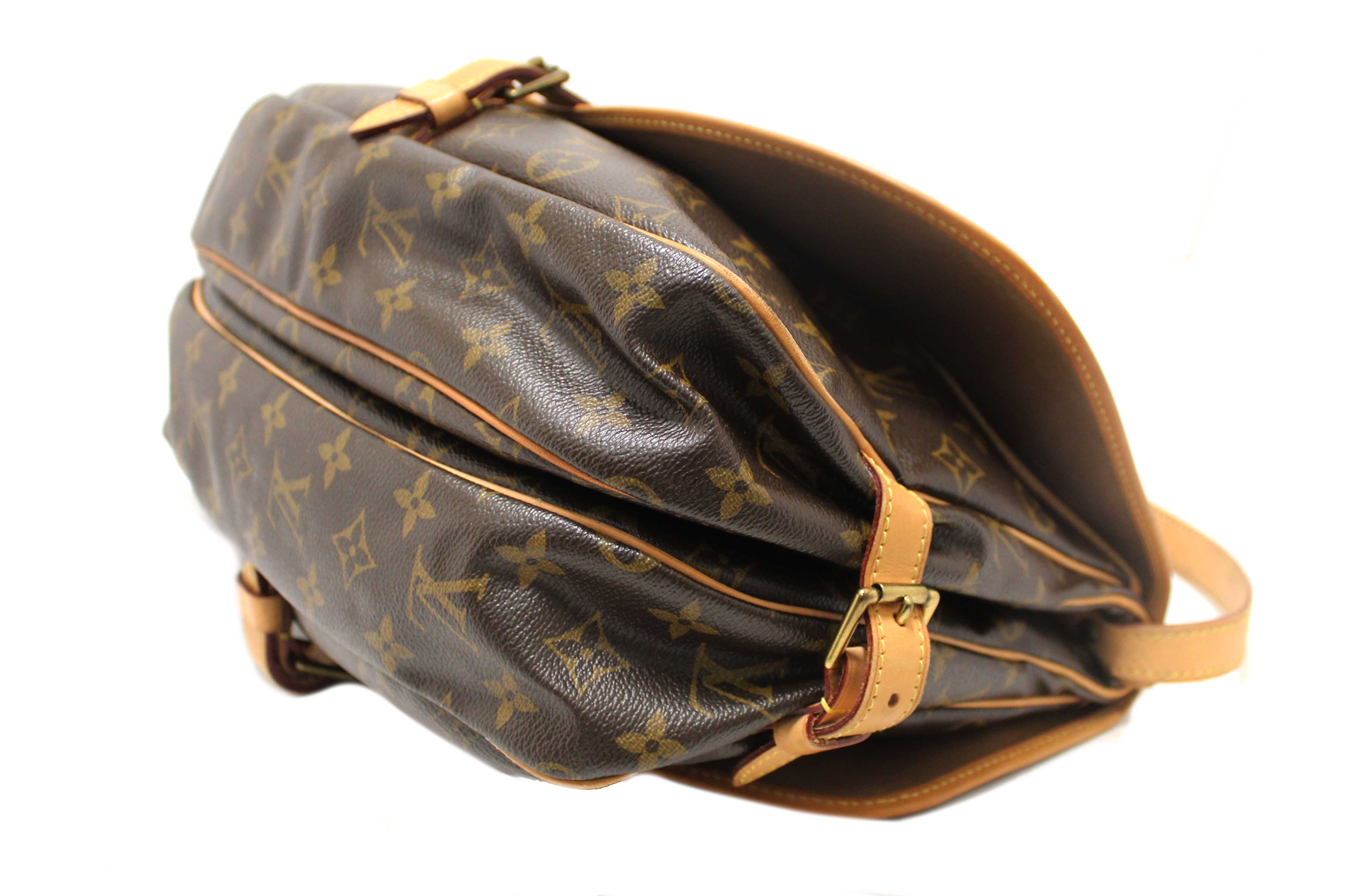 Authentic Louis Vuitton Classic Monogram Canvas Saumur 30 Messenger Bag