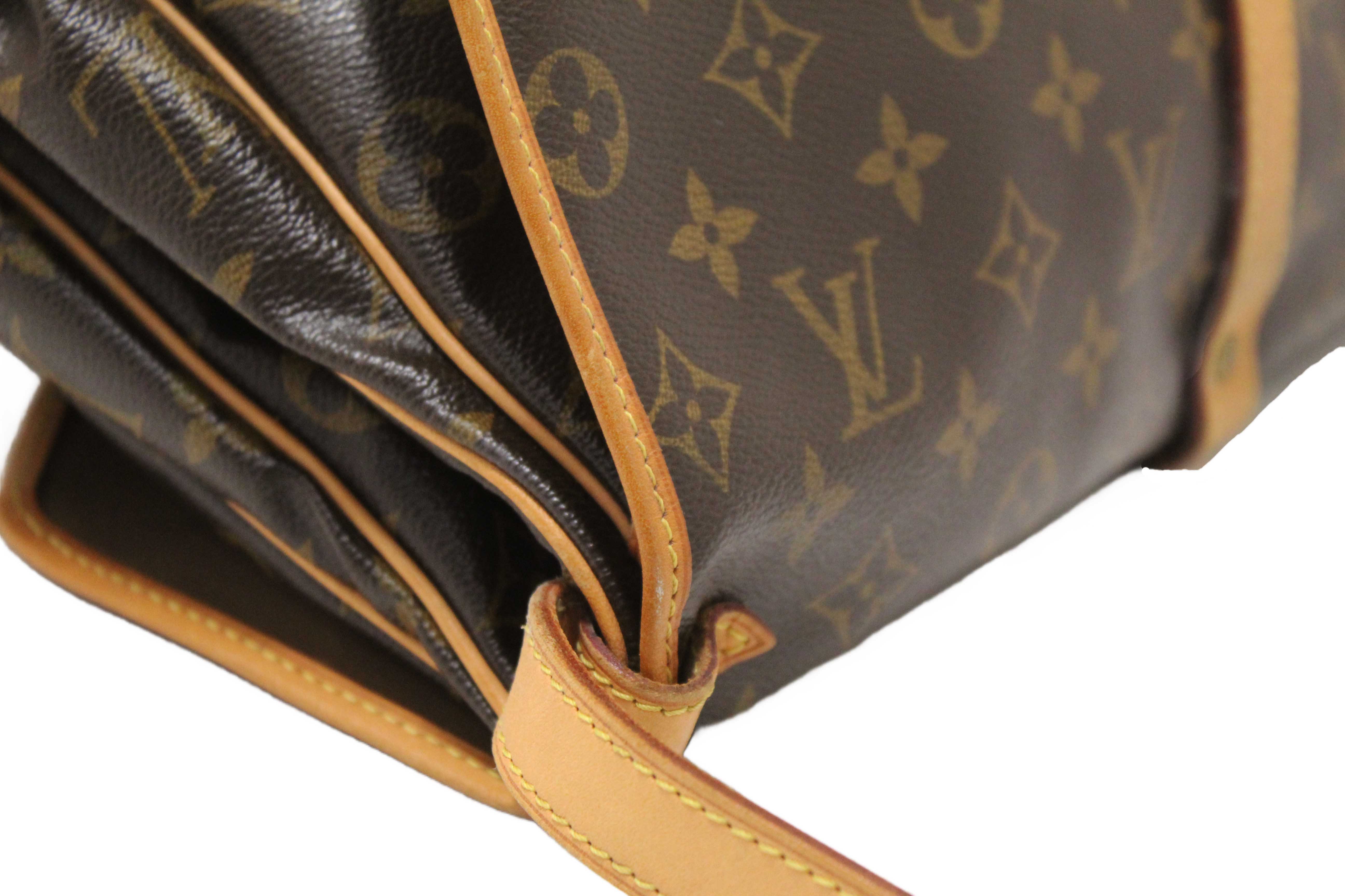 Authentic Louis Vuitton Classic Monogram Canvas Saumur 30 Messenger Bag