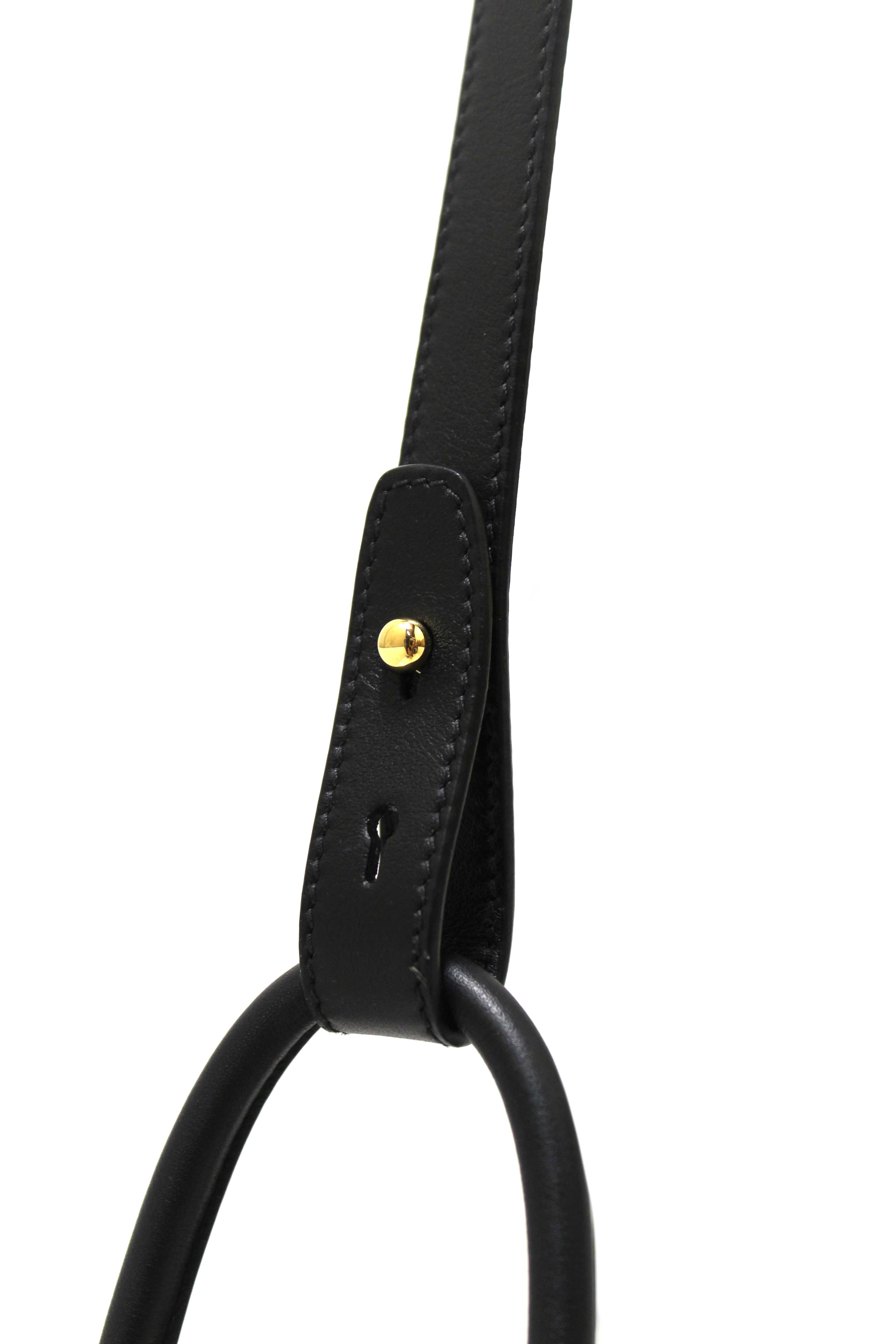 Authentic Prada Black Leather Darling Hand and Shoulder Bag