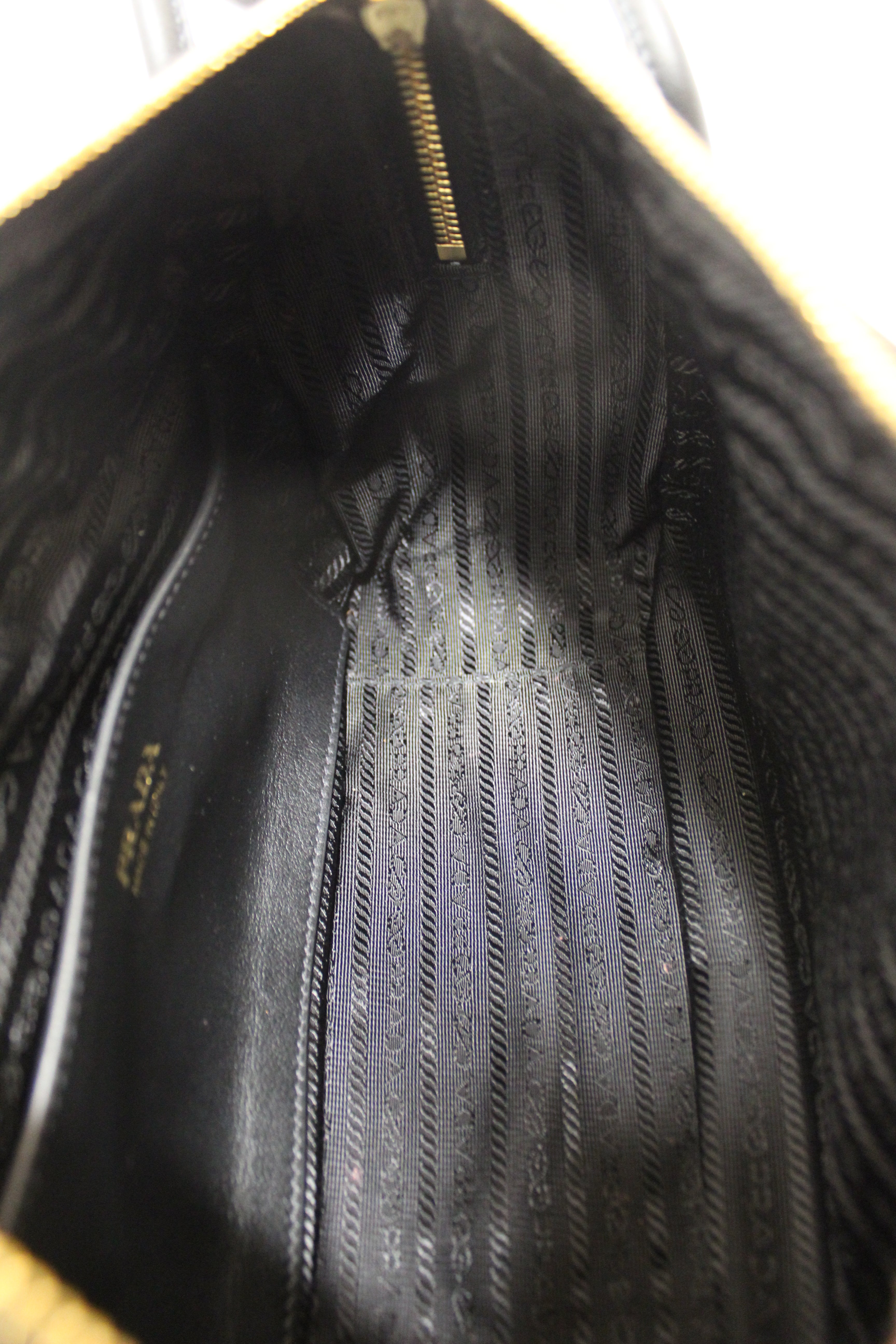 Authentic Prada Black Leather Darling Hand and Shoulder Bag