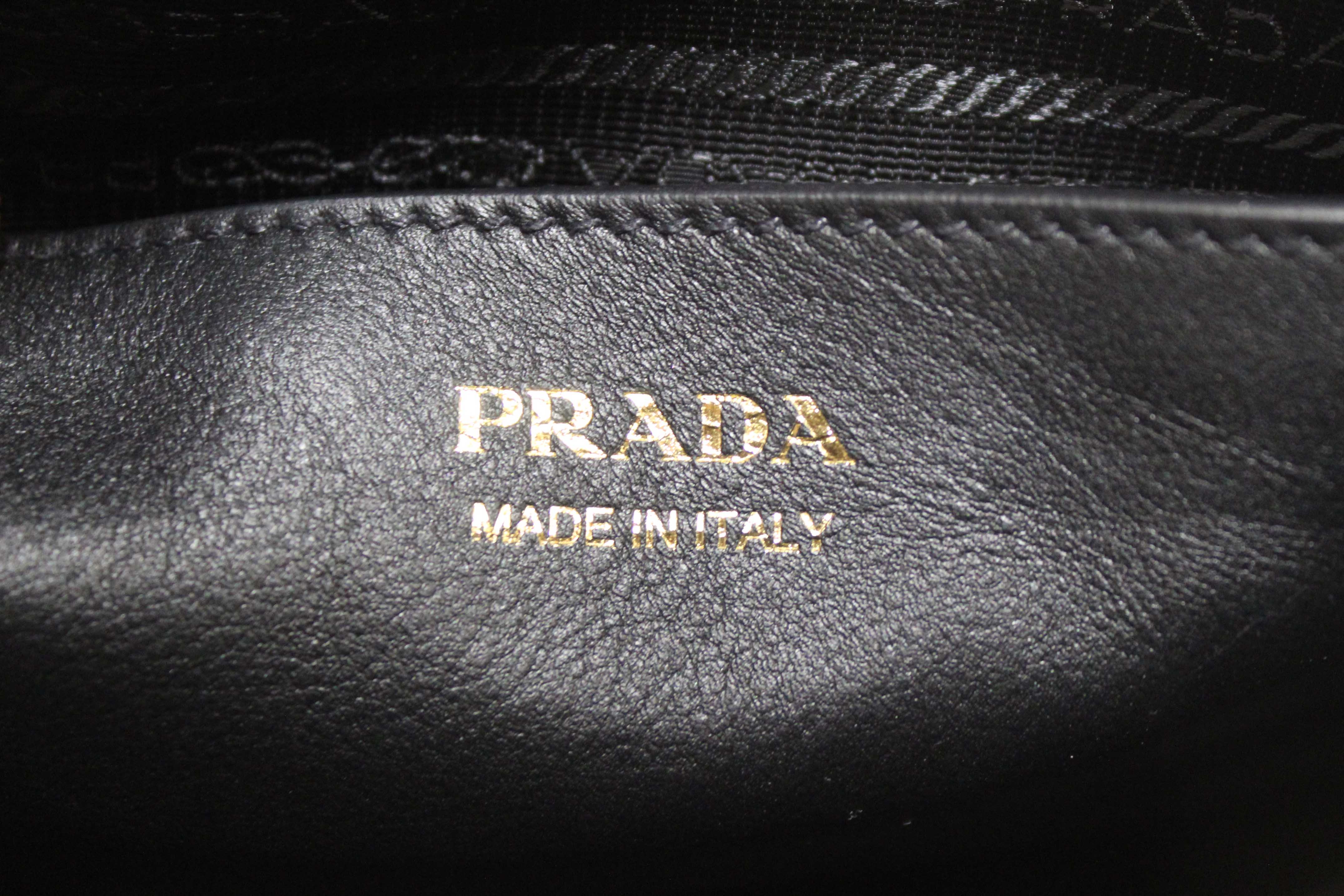 Authentic Prada Black Leather Darling Hand and Shoulder Bag