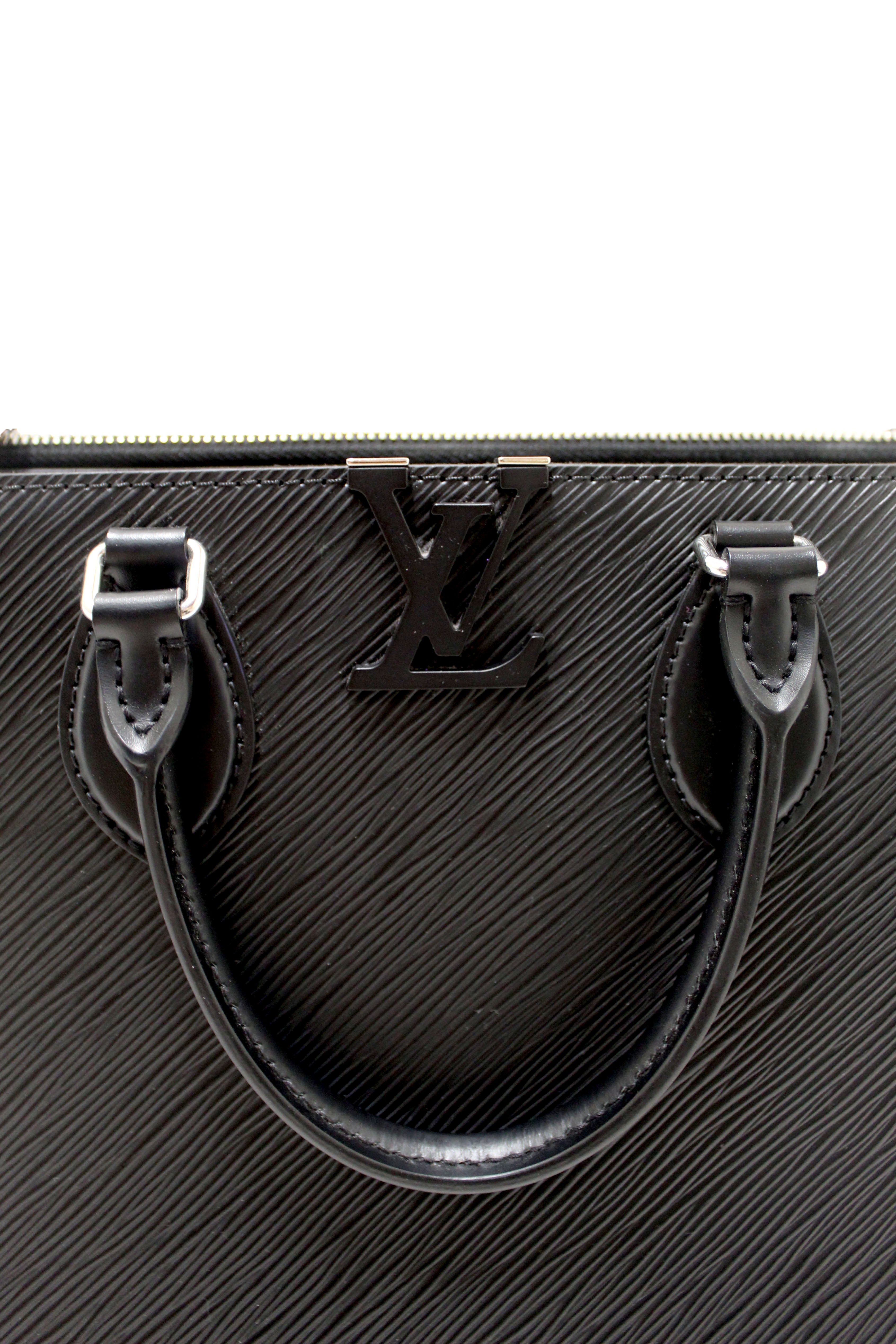 Authentic Louis Vuitton Black Epi Leather Grenelle MM Tote Bag