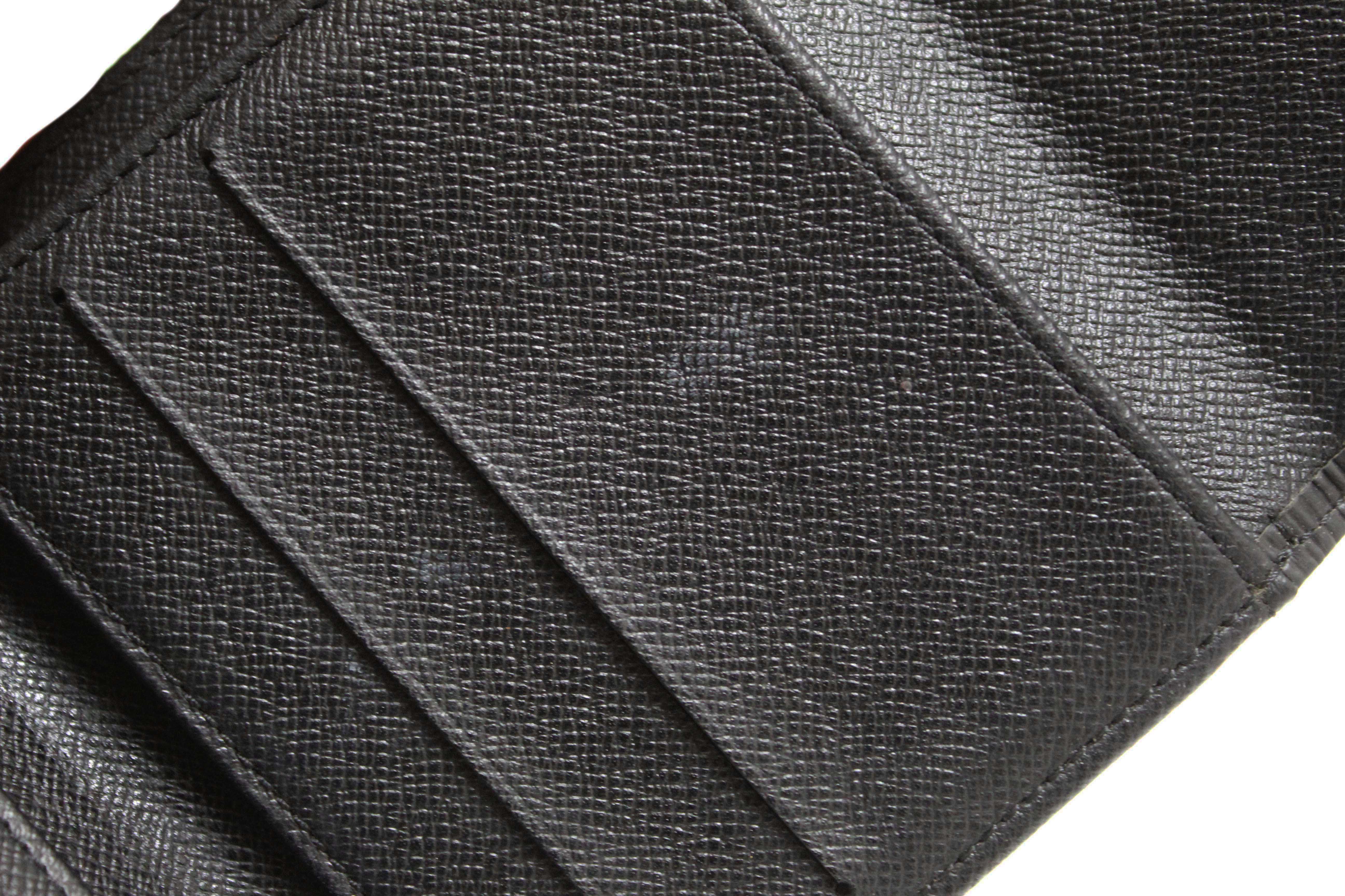 Authentic Louis Vuitton Black Epi Leather Trifold Compact Wallet