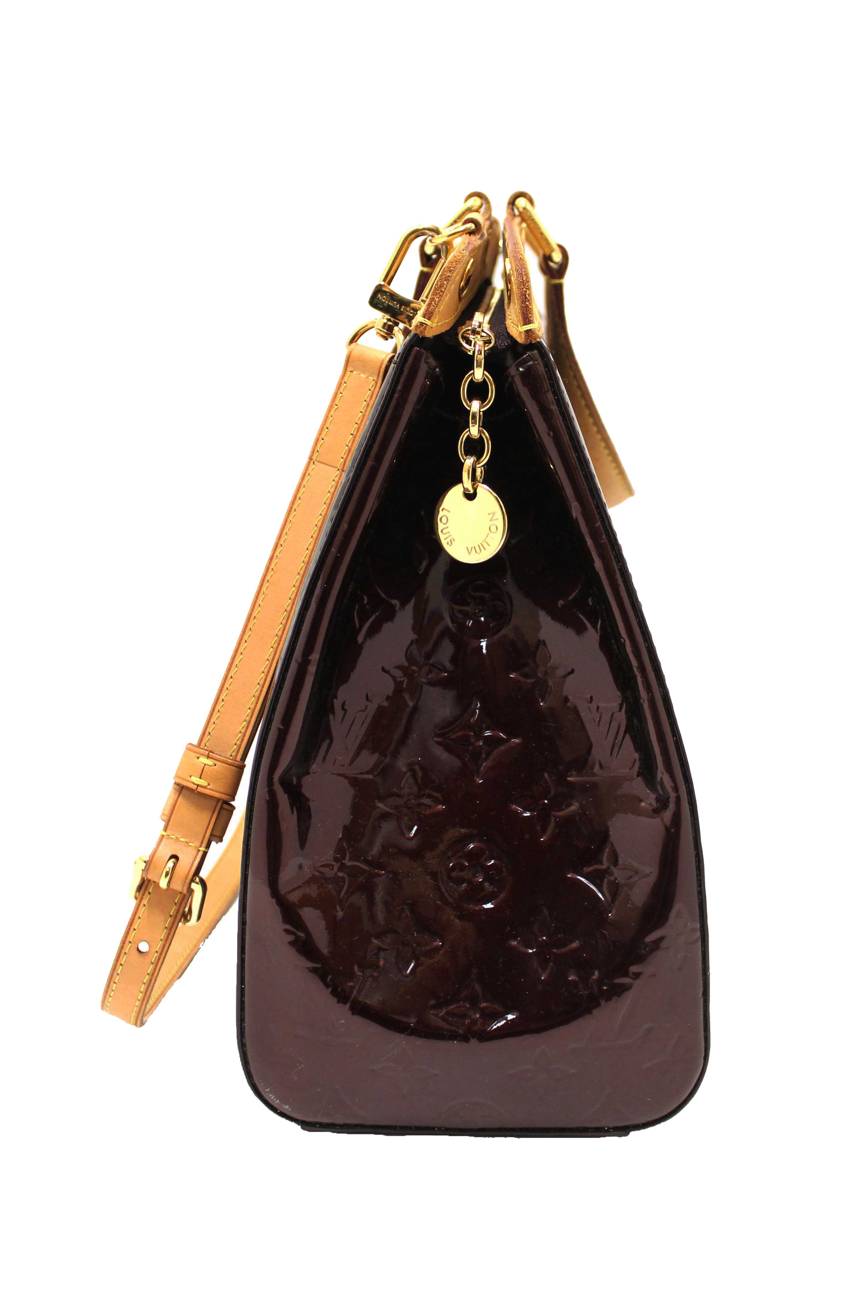 Authentic Louis Vuitton Amarante Vernis Leather Brea PM Shoulder Bag