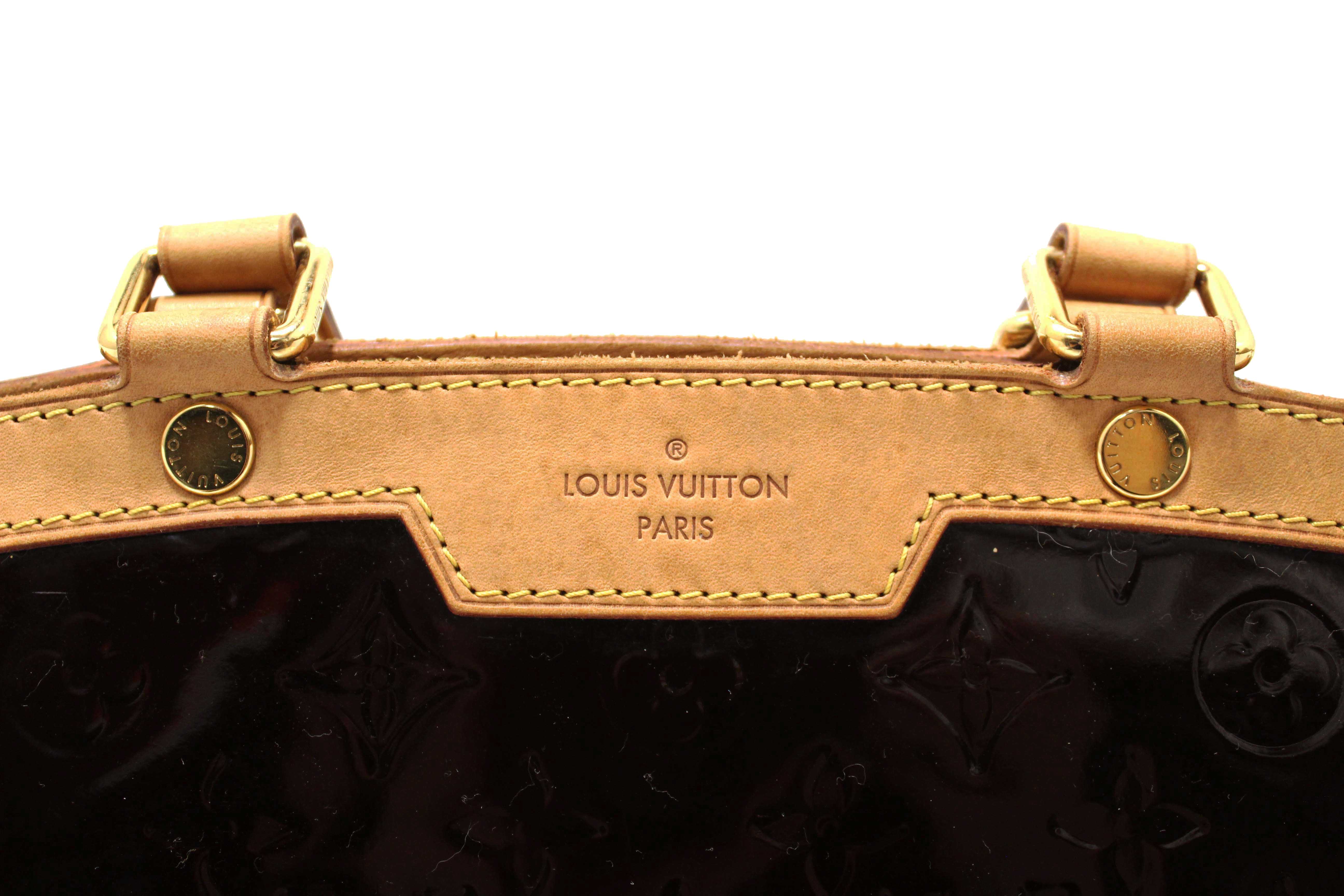 Authentic Louis Vuitton Amarante Vernis Leather Brea PM Shoulder Bag