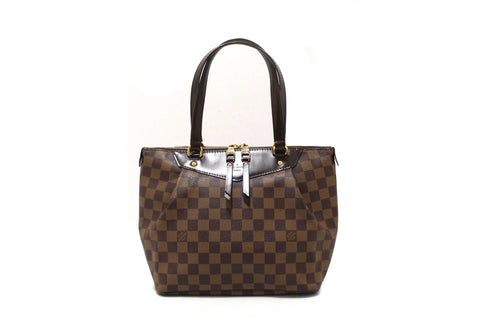 Authentic Louis Vuitton Damier Ebene Westminster PM Tote Shoulder Bag