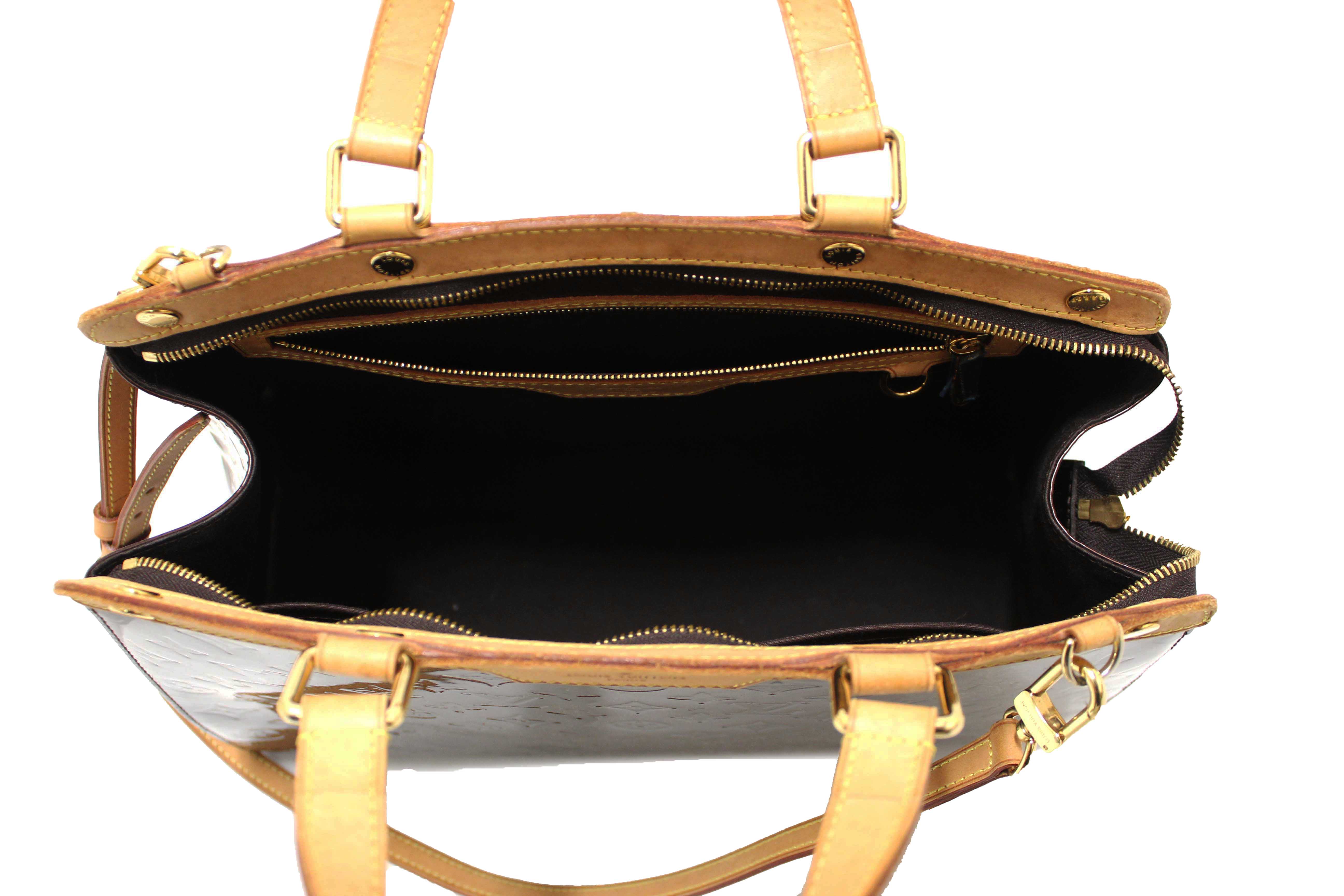 Authentic Louis Vuitton Amarante Vernis Leather Brea PM Shoulder Bag