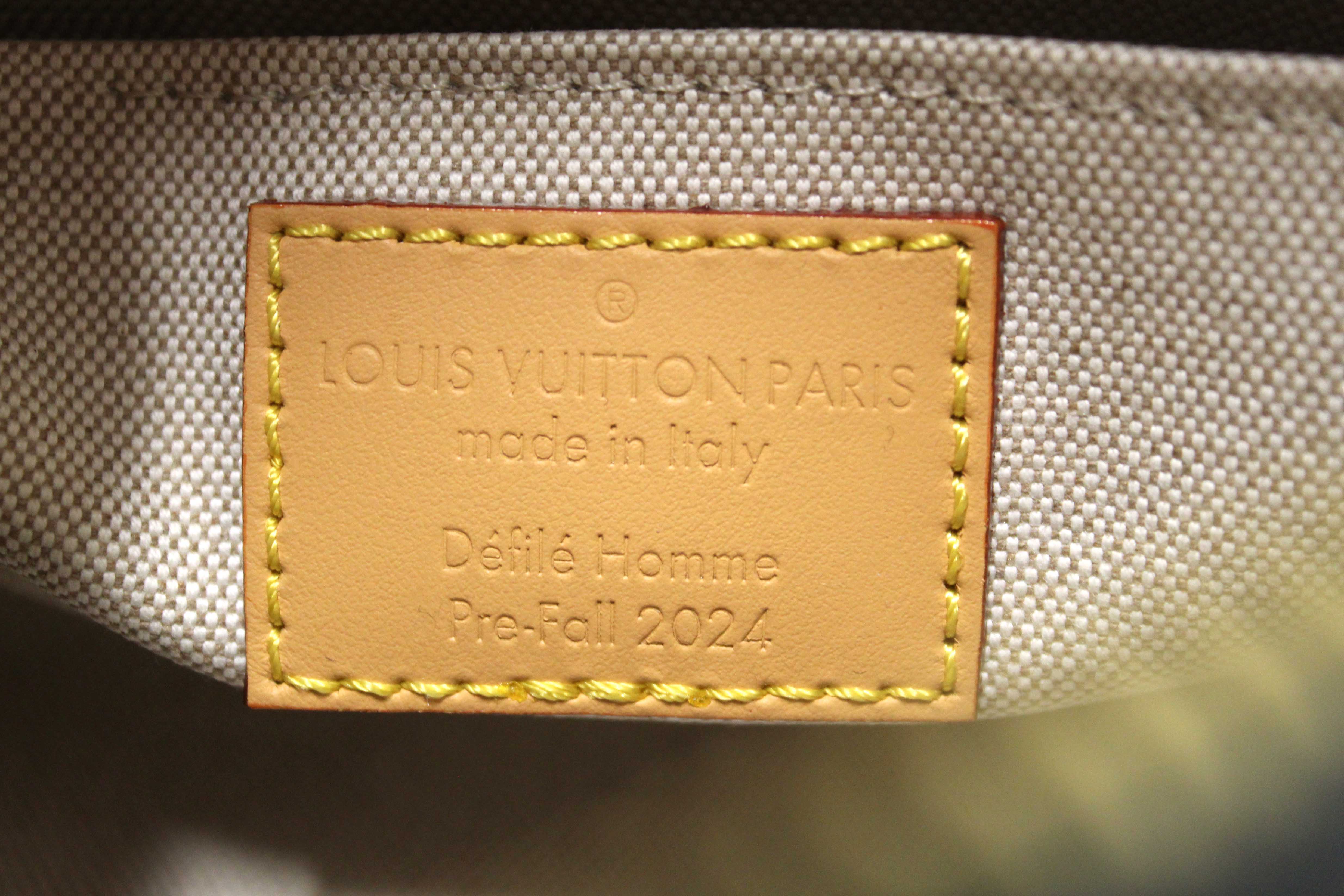 Authentic Louis Vuitton Damier Denim 3D Cotton Canvas Speedy 18 Bandoulière Bag