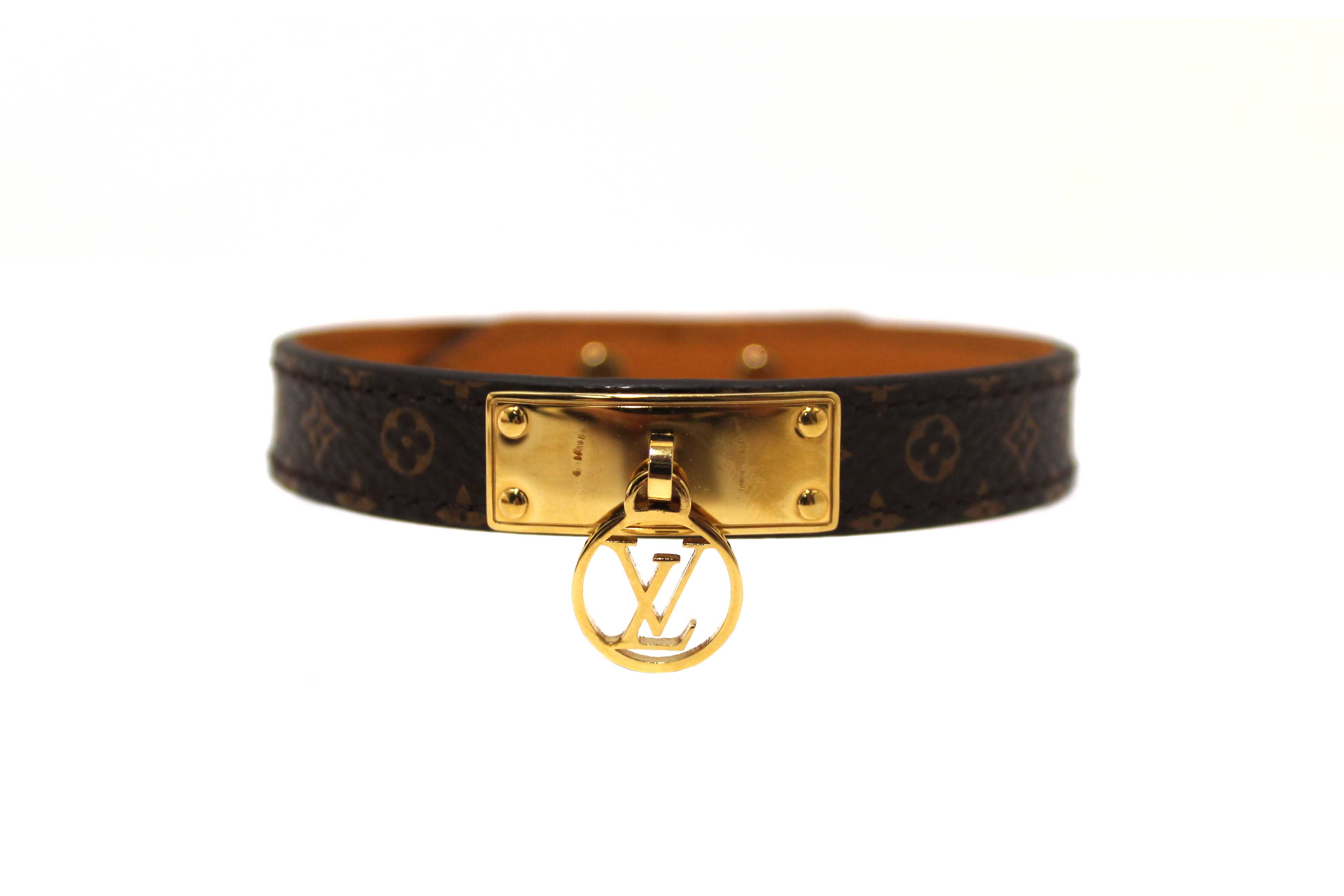 Authentic Louis Vuitton Monogram Logomania Bracelet Size 19