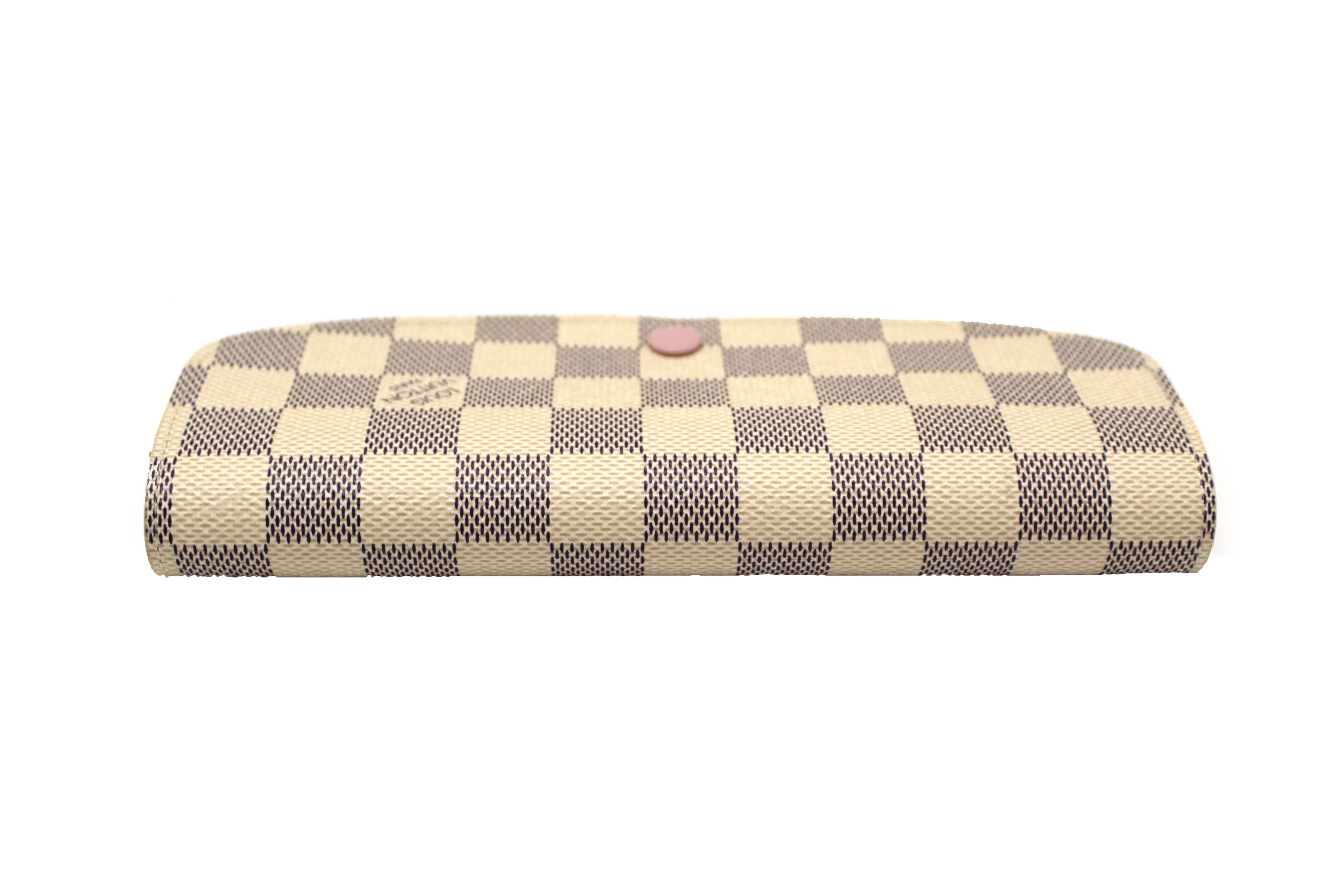 Authentic New Louis Vuitton Damier Azur Canvas Emilie Flap Wallet